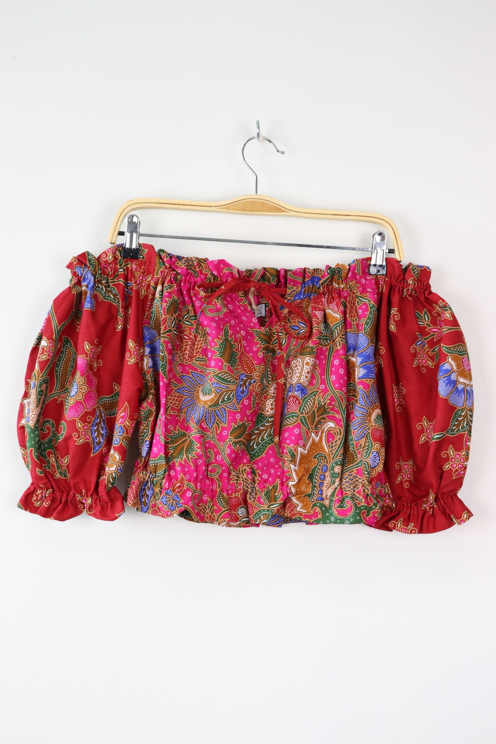 Off-Shoulder Batik Blouse - Dahlia
