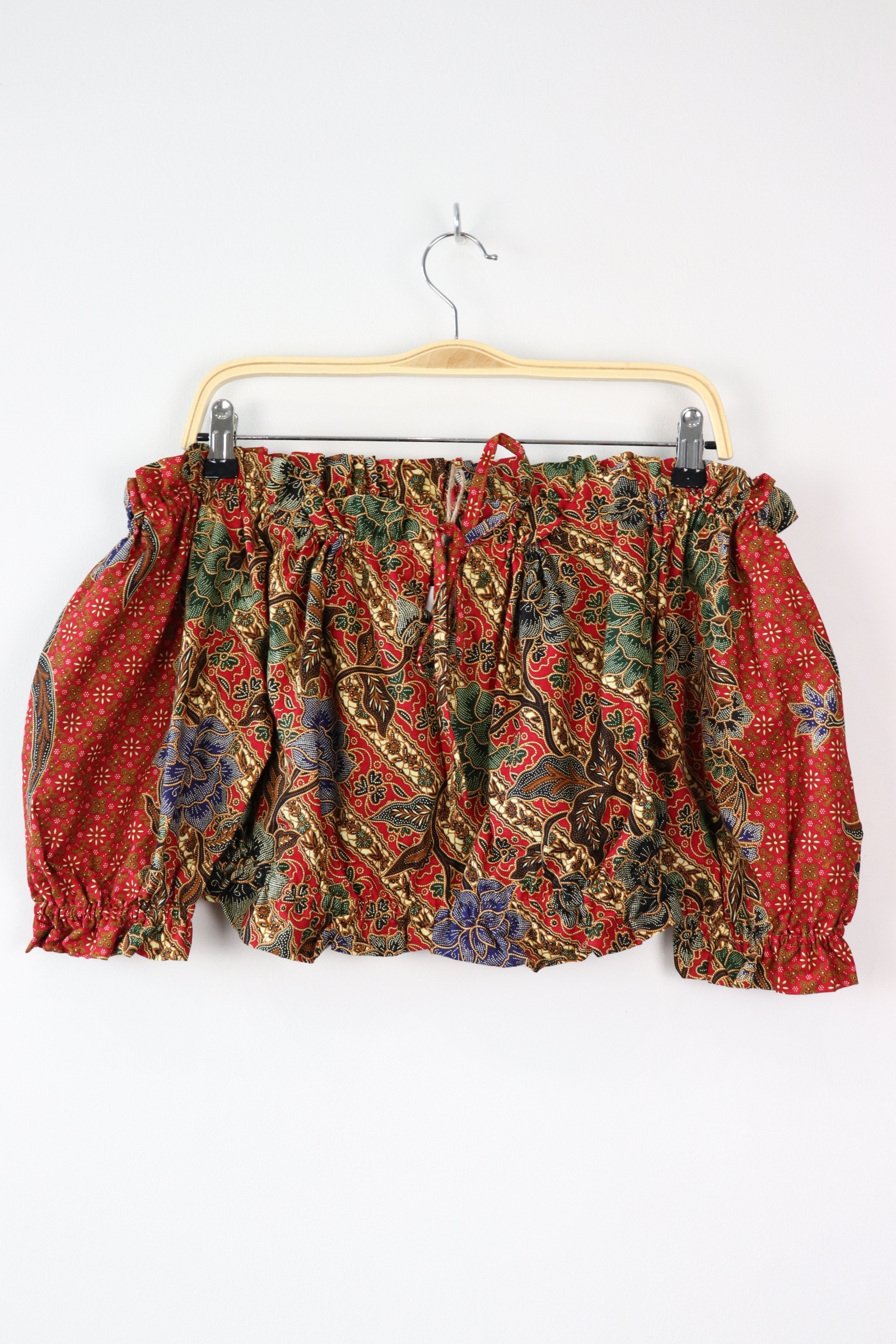 Off-Shoulder Batik Blouse - Nyonya