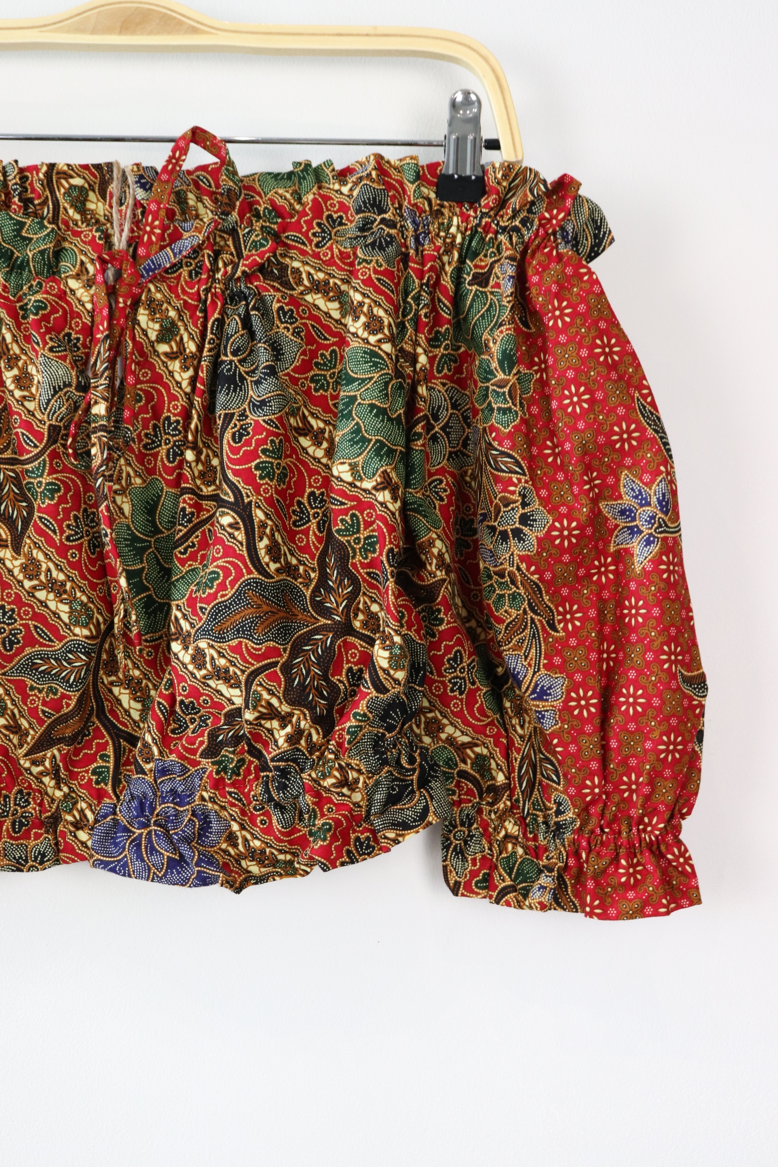 Off-Shoulder Batik Blouse - Nyonya