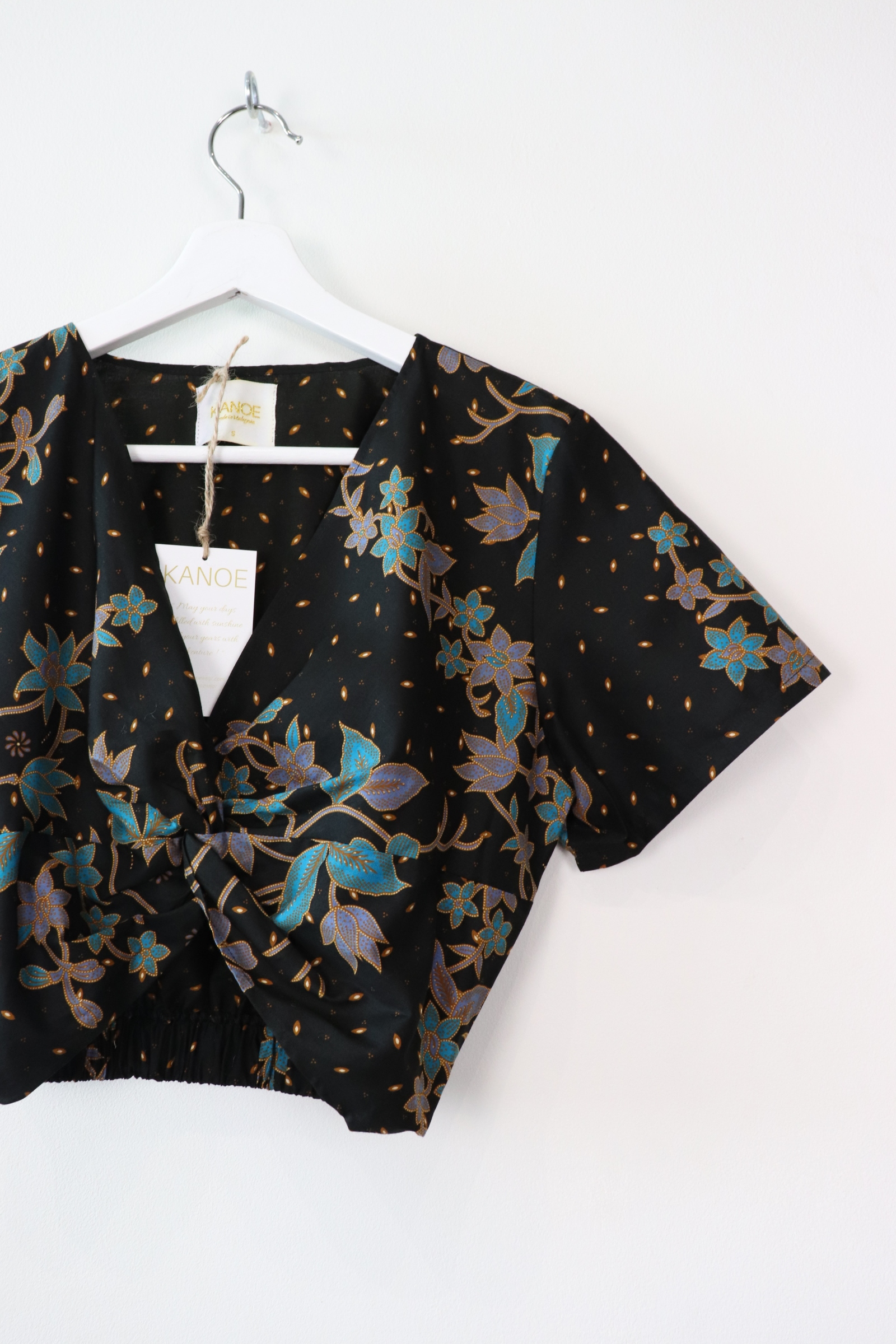 Twisted Front Batik Top - Unicorn