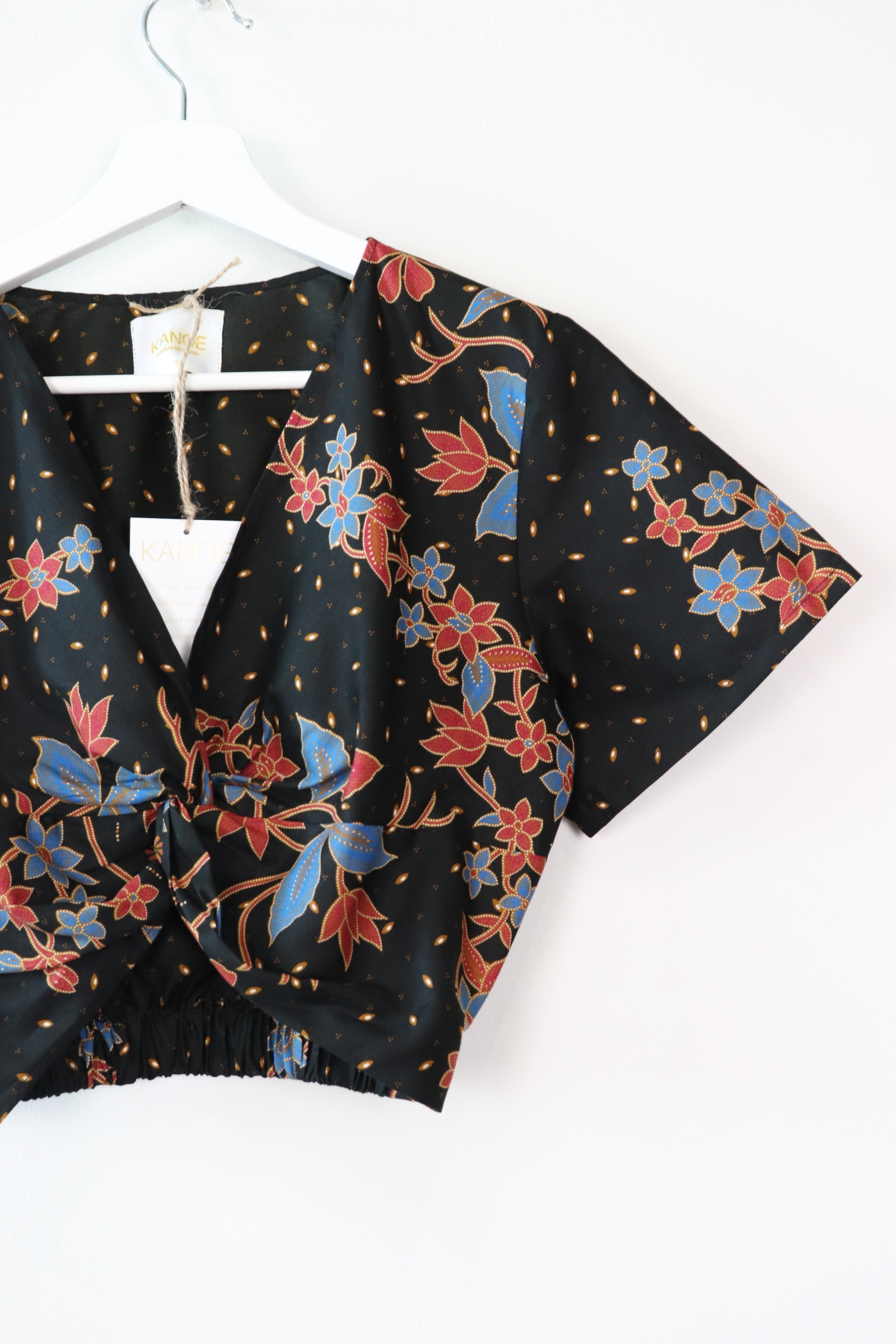 Twisted Front Batik Top - Sala
