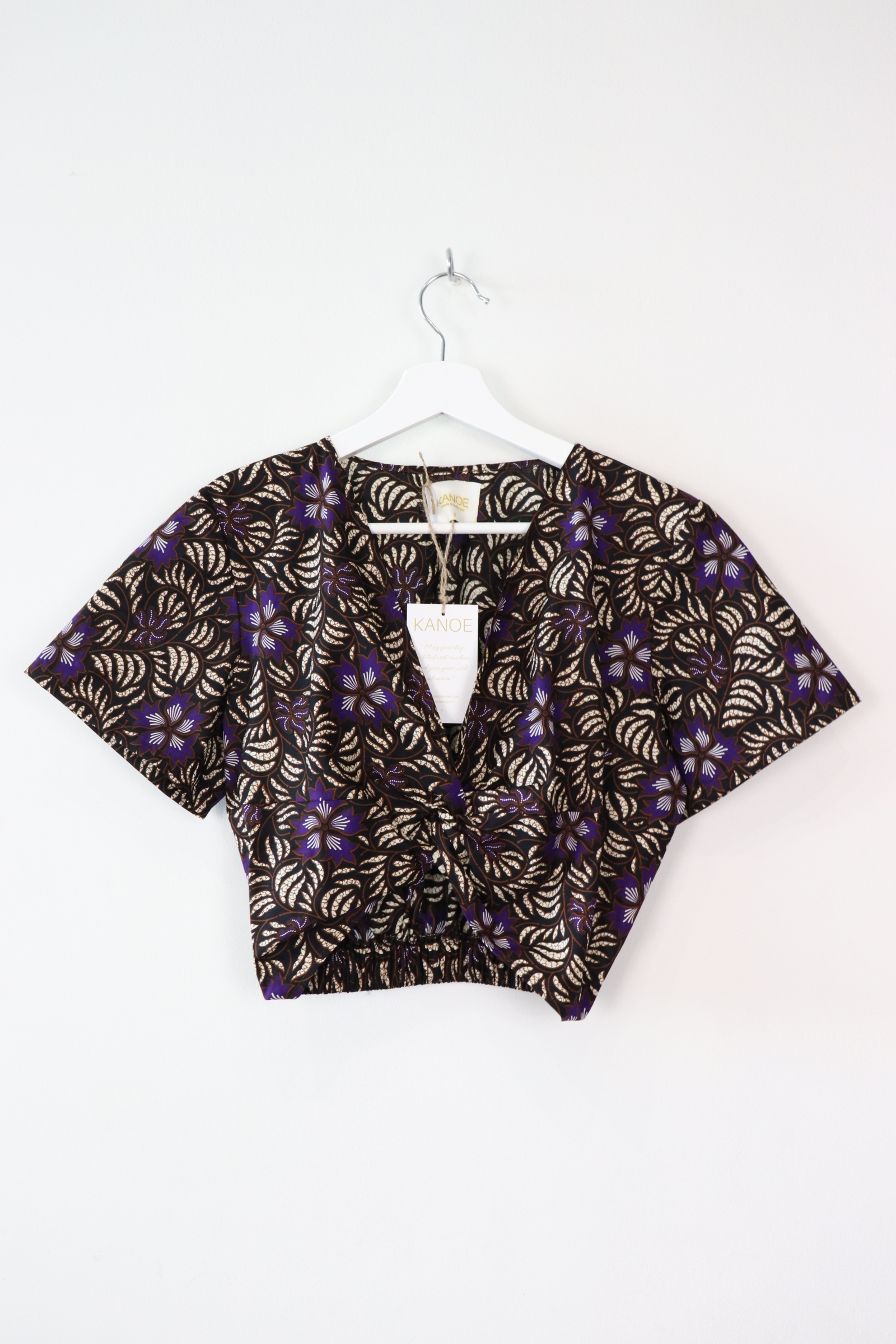 Twisted Front Batik Top - Morning Glory