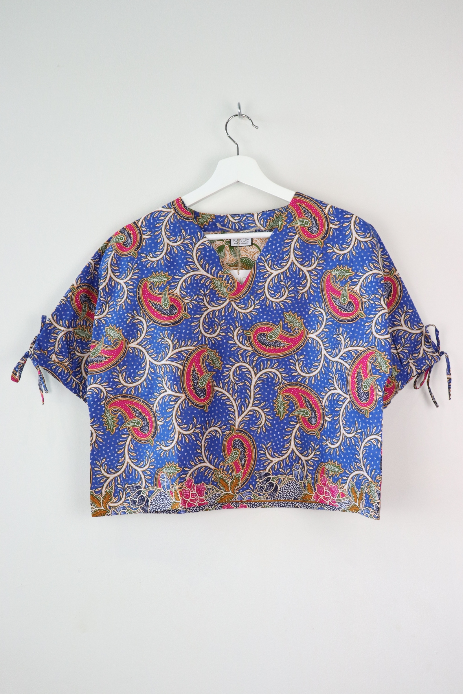 AveryDae Batik Top - Cobalt Paisley