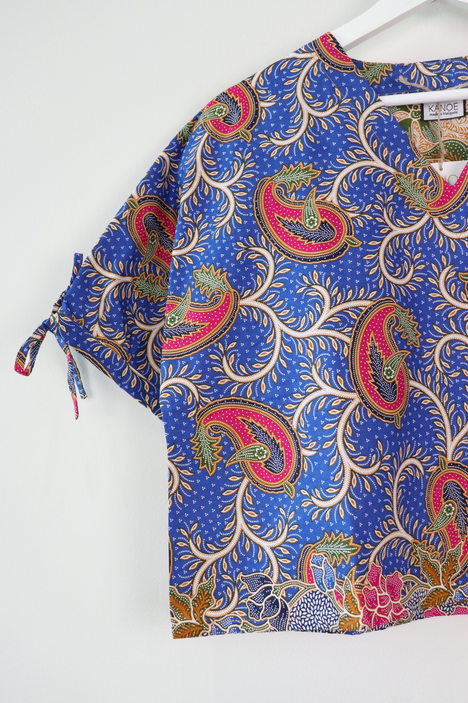 AveryDae Batik Top - Cobalt Paisley