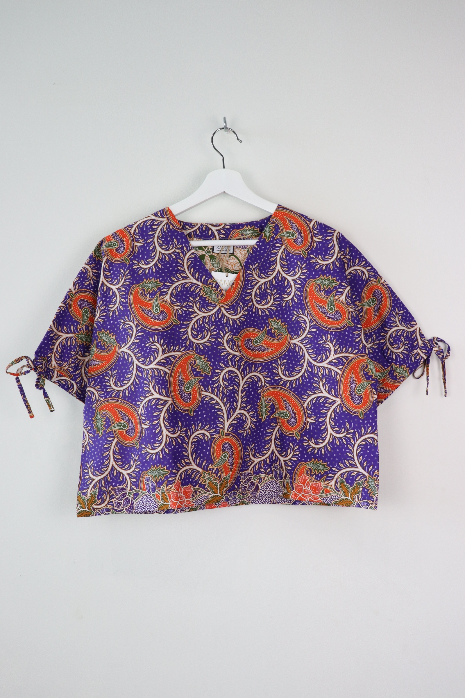 AveryDae Batik Top - Purple Paisley