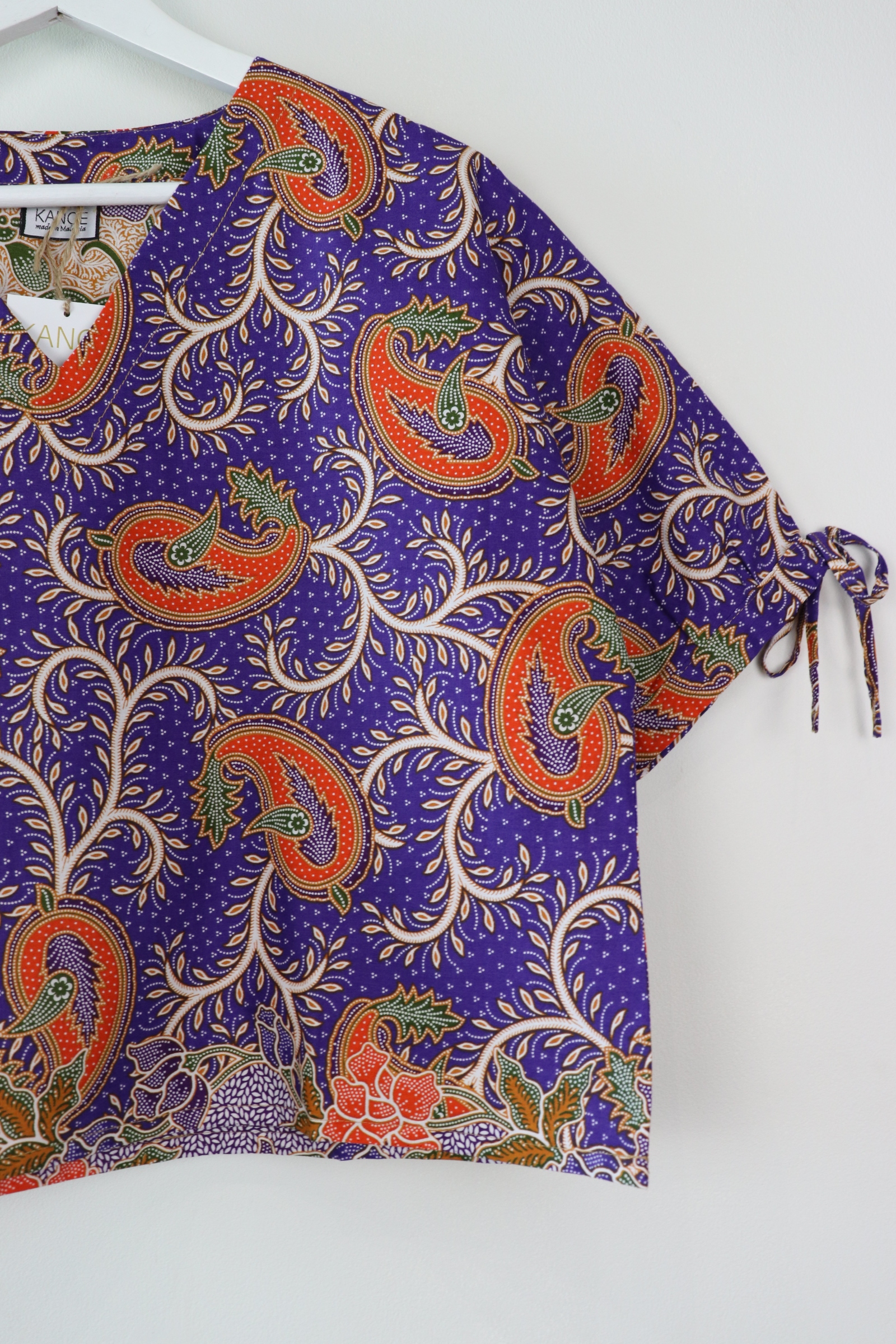 AveryDae Batik Top - Purple Paisley