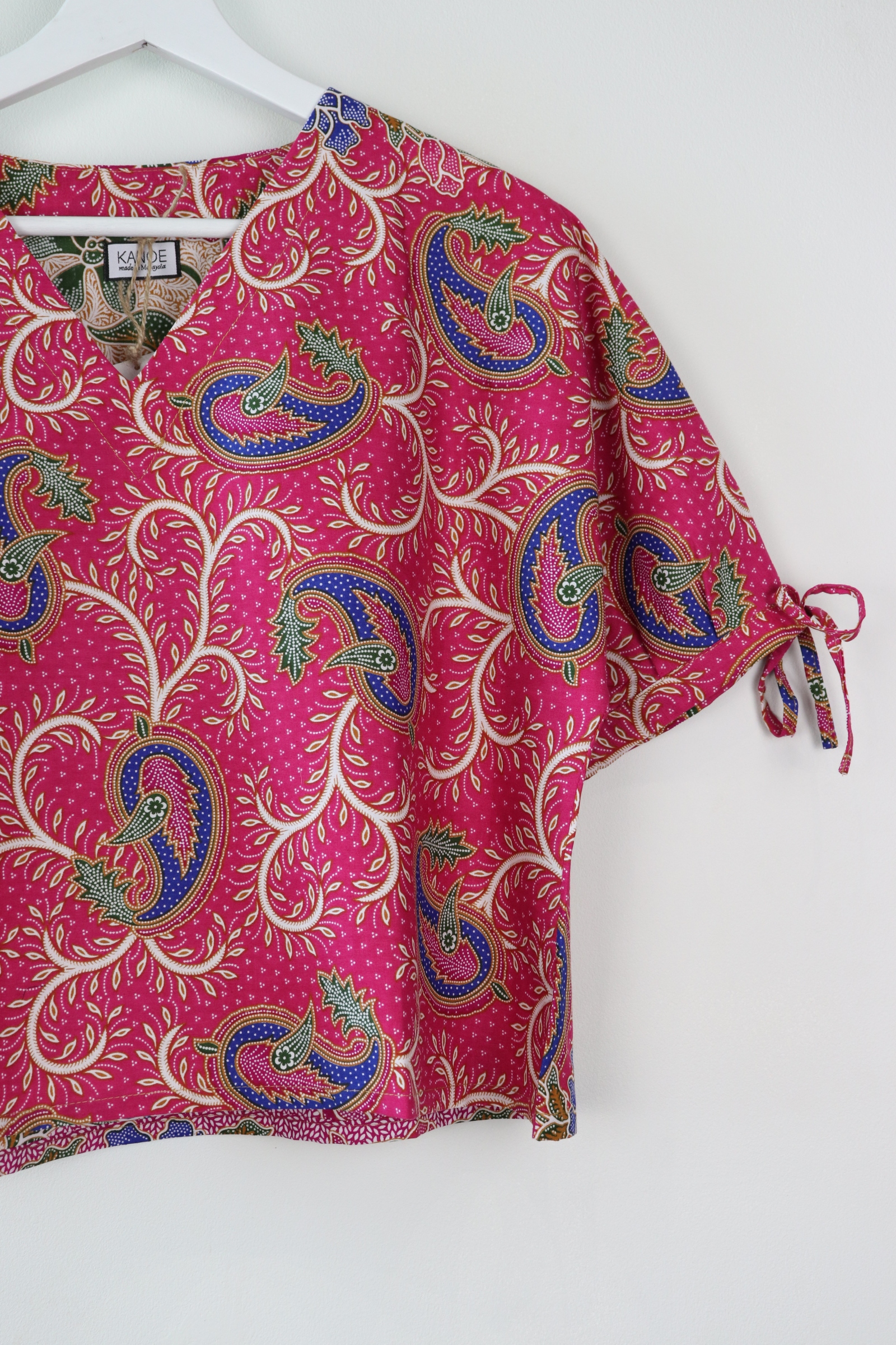 AveryDae Batik Top - Pink Paisley