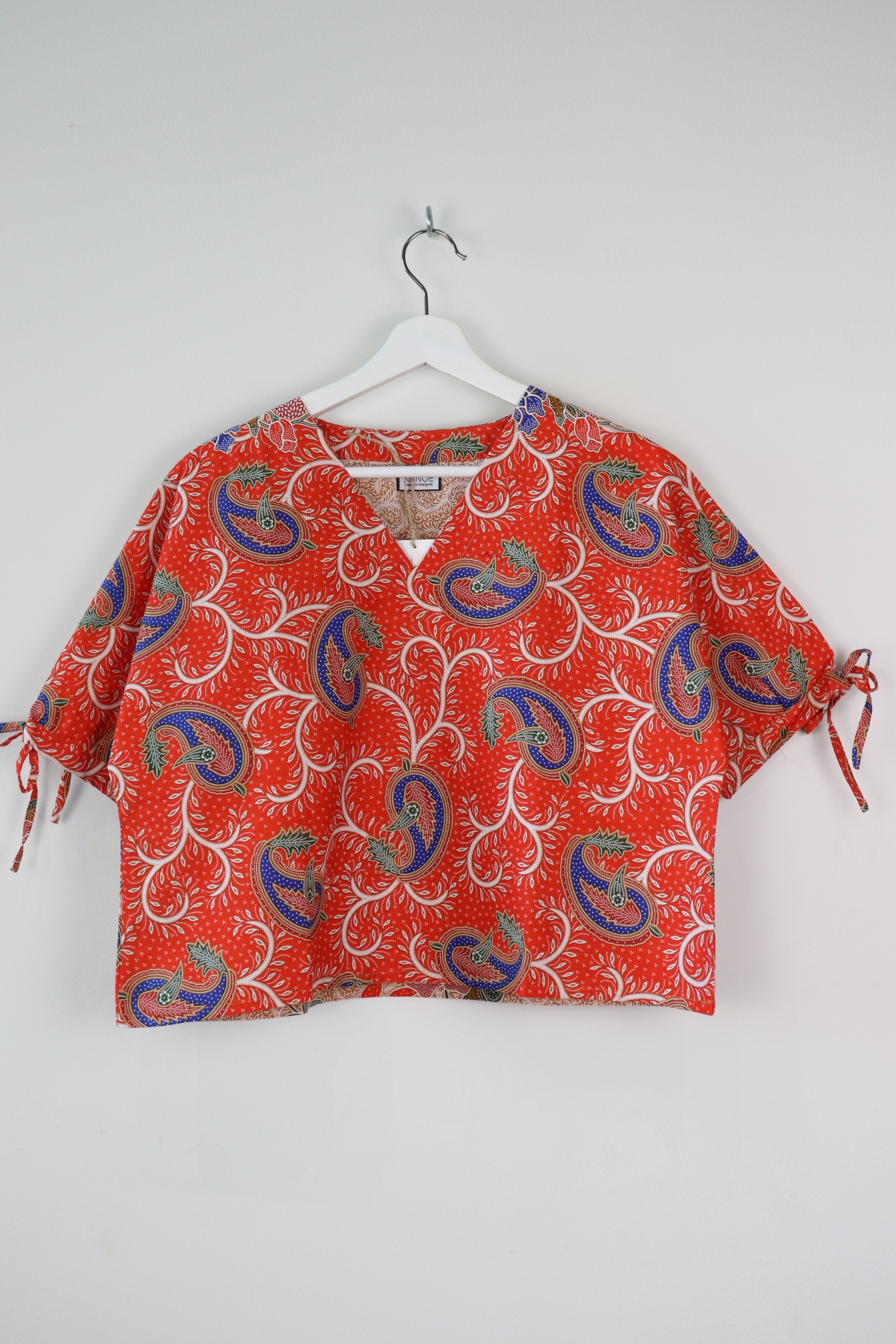 AveryDae Batik Top - Orange Paisley