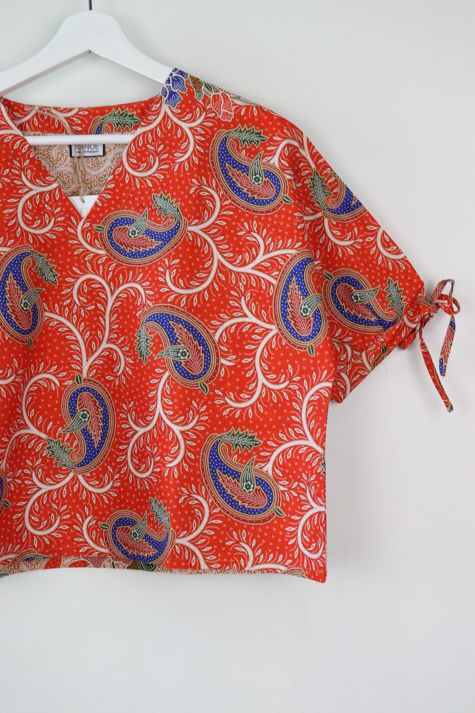 AveryDae Batik Top - Orange Paisley