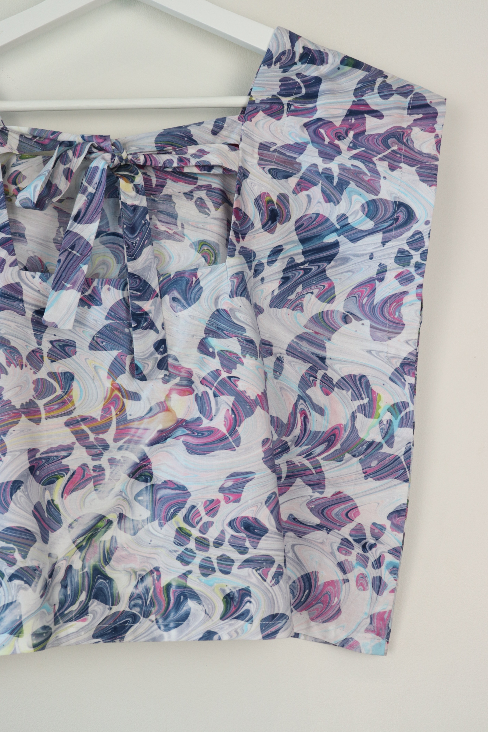 GroceryDate Batik Top - Deep Blue ( Handmade Batik Terap )