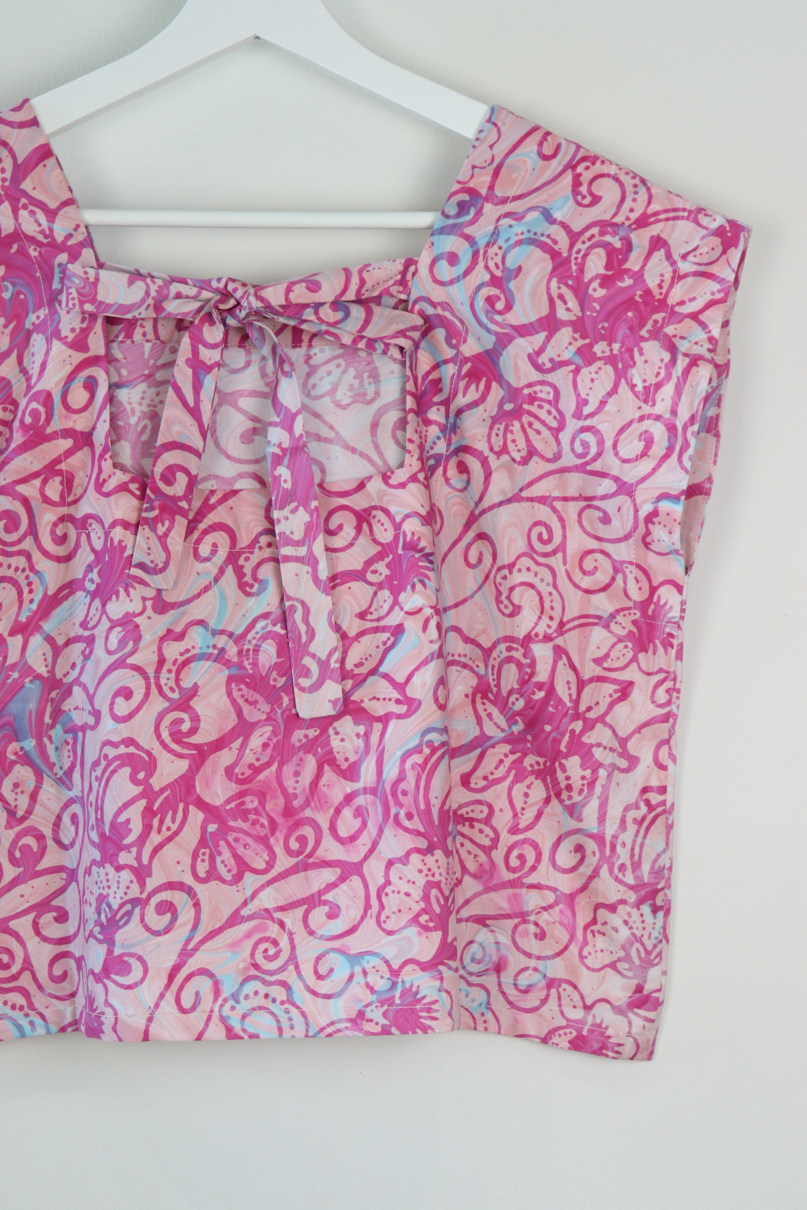 GroceryDate Batik Top - Rose Swirl ( Handmade Batik Terap )