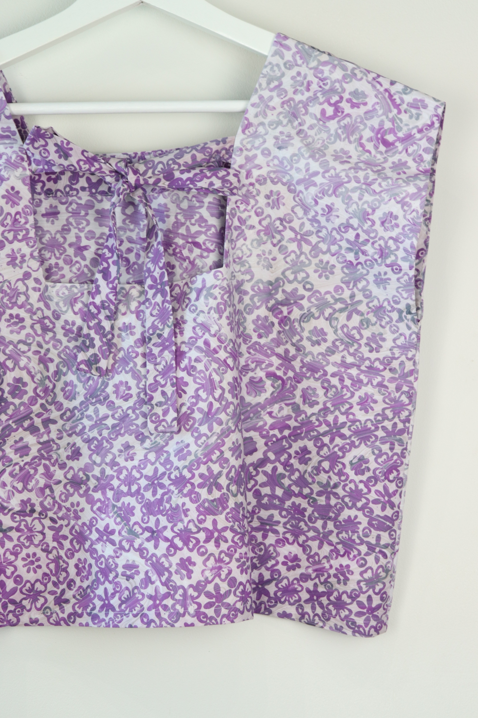 GroceryDate Batik Top - Taro Charcoal ( Handmade Batik Terap )