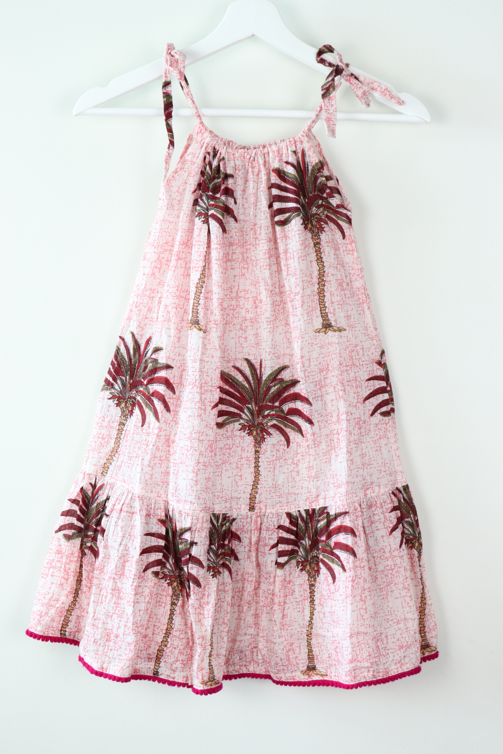 Kids Dress - Pink Palms