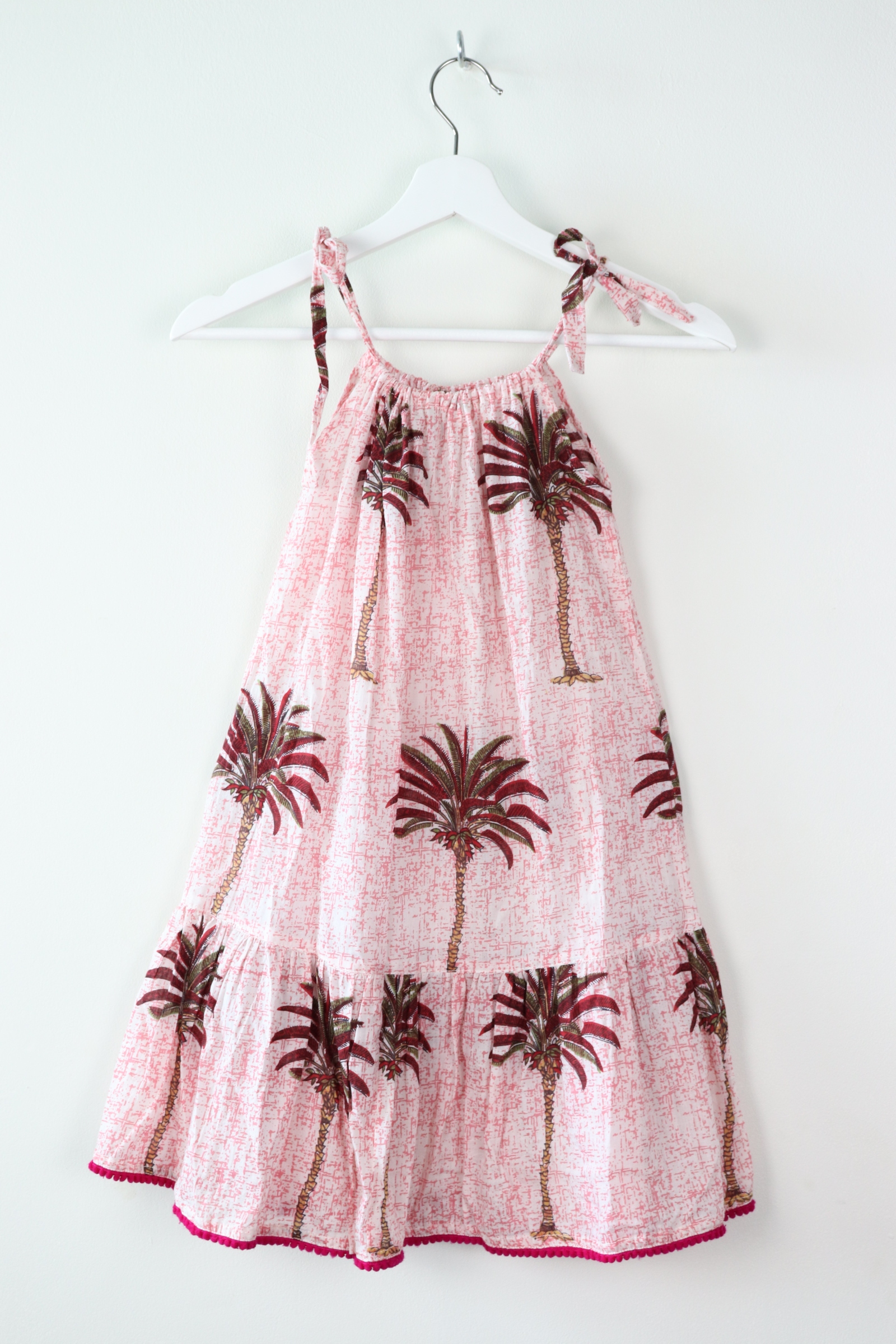 Kids Dress - Pink Palms