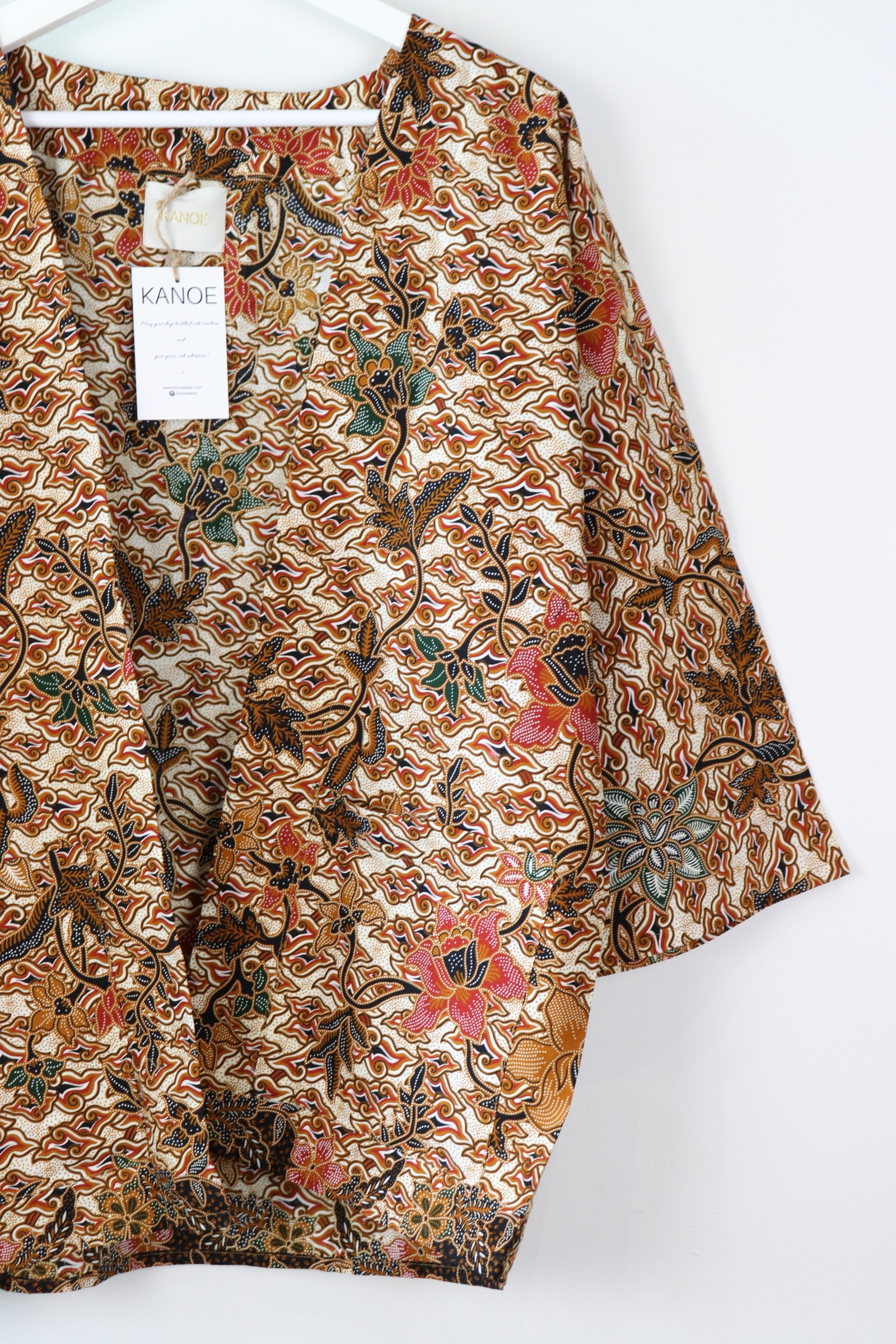 Batik Kimono Basic - Nihon Cloud (Black)
