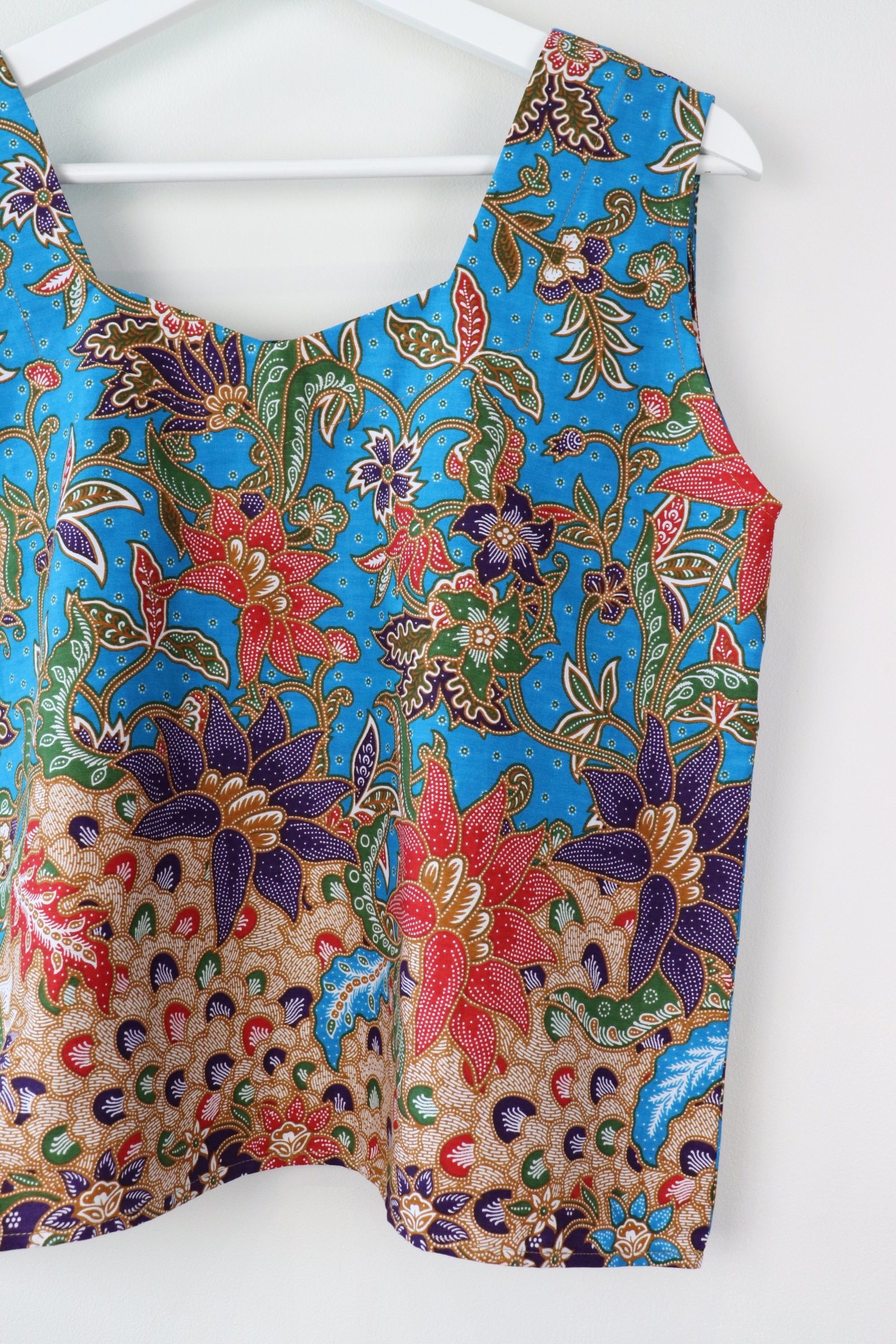 Sweetheart Batik Top - 사랑 Turquoise (S-M)