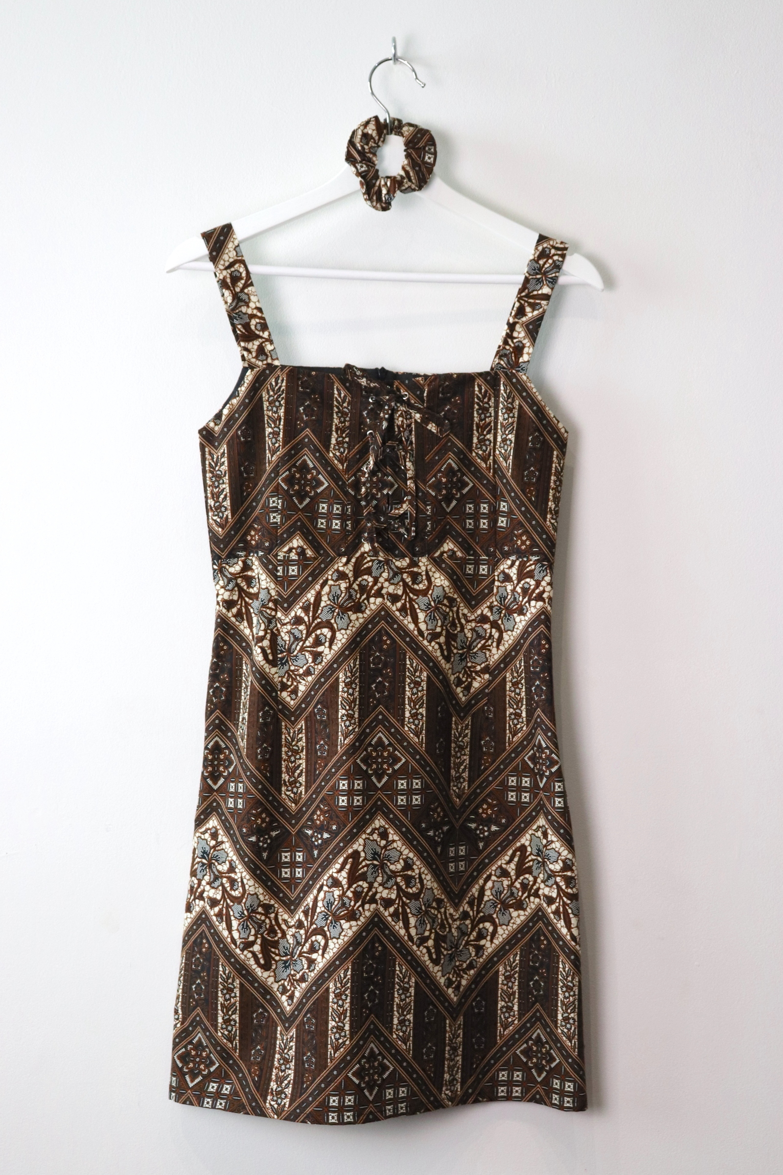 Batik Lace up Dress - Michaela
