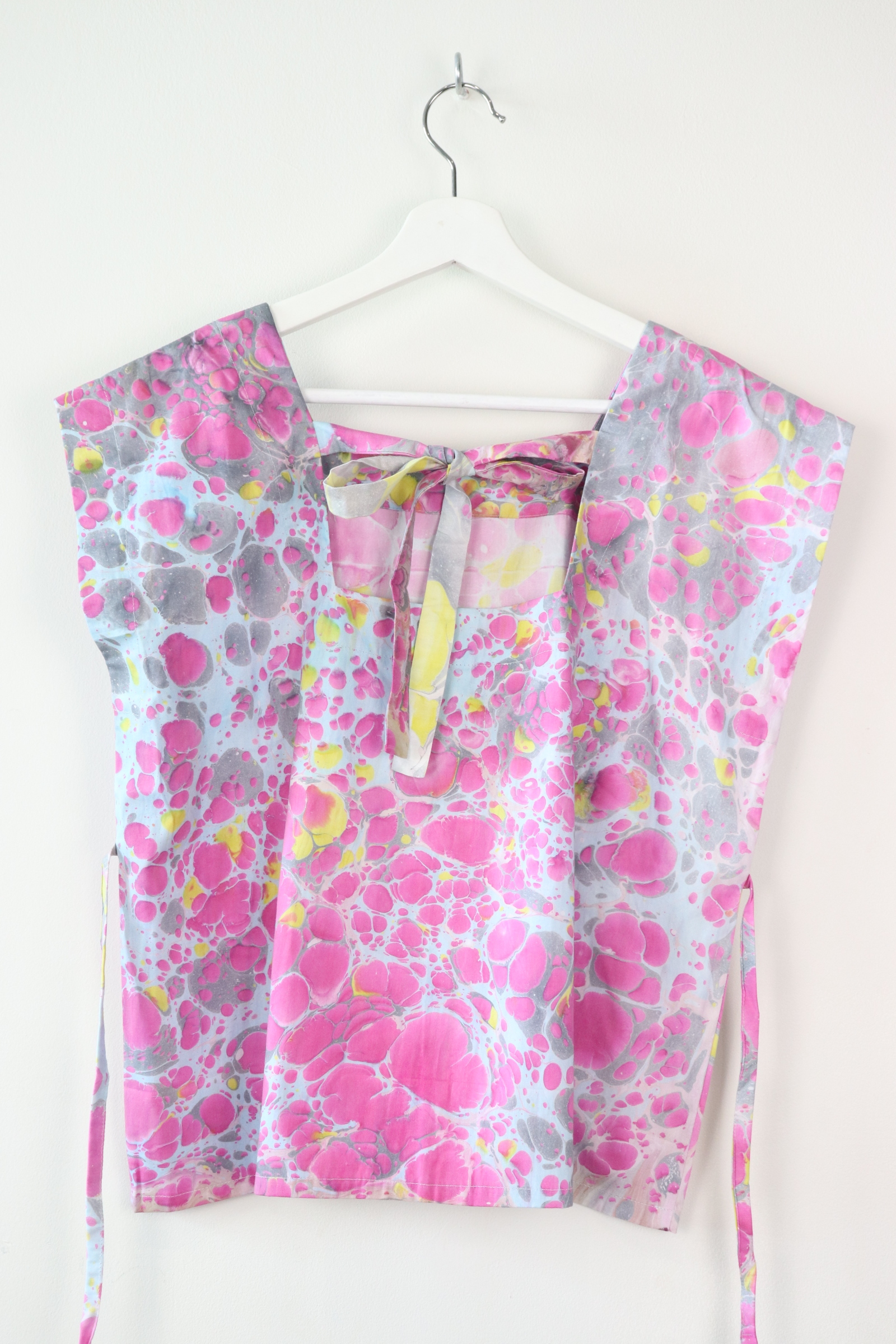 BrunchDate Boxy Batik Top - CandyCrush ( Hand Marbled ) *Flawed