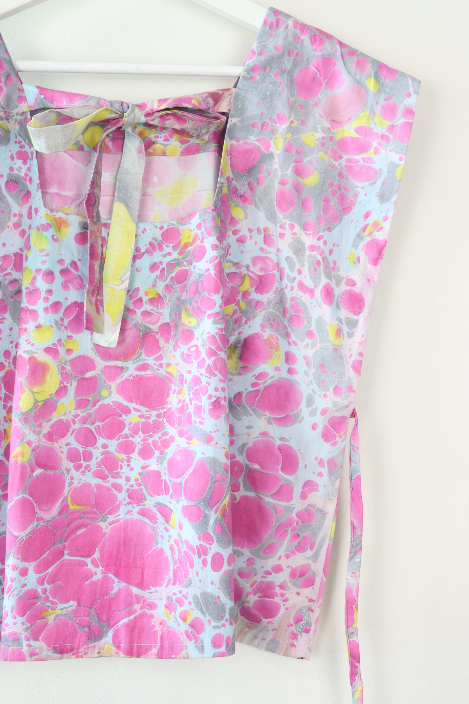 BrunchDate Boxy Batik Top - CandyCrush ( Hand Marbled ) *Flawed