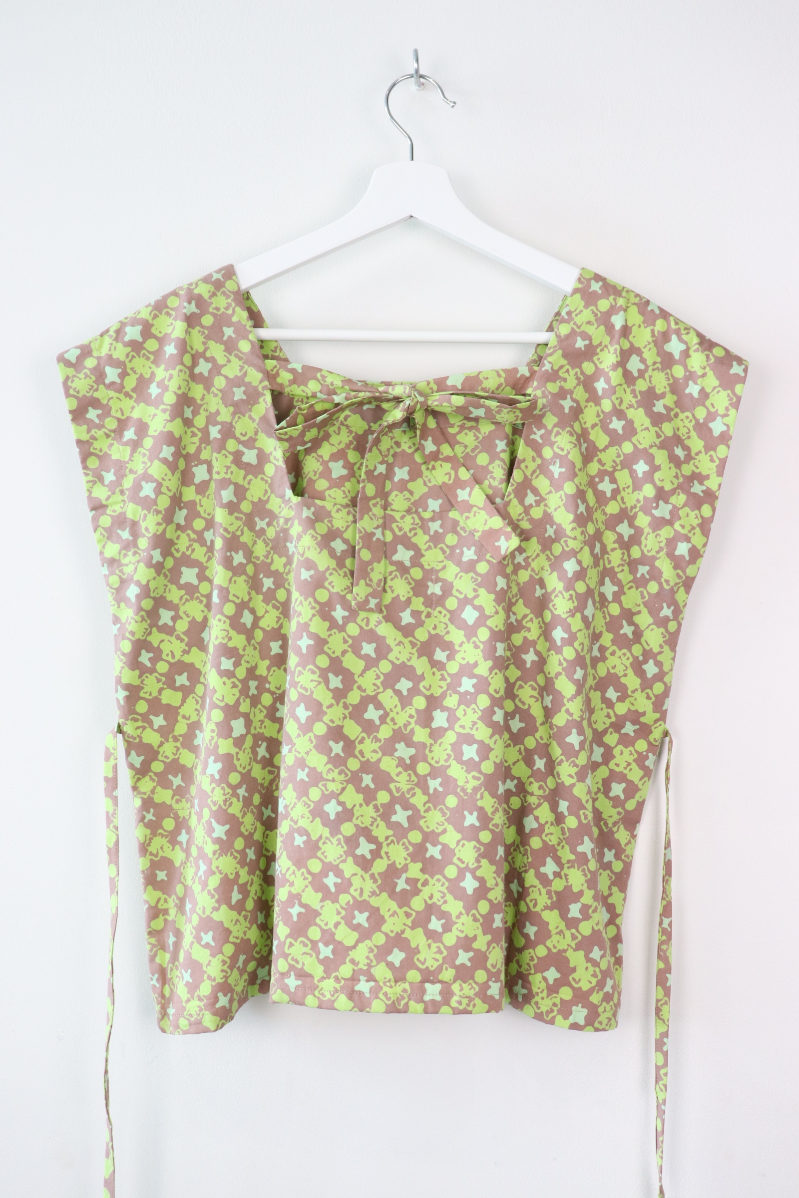 BrunchDate Boxy Batik Top - Lime Sand ( Batik Terap )