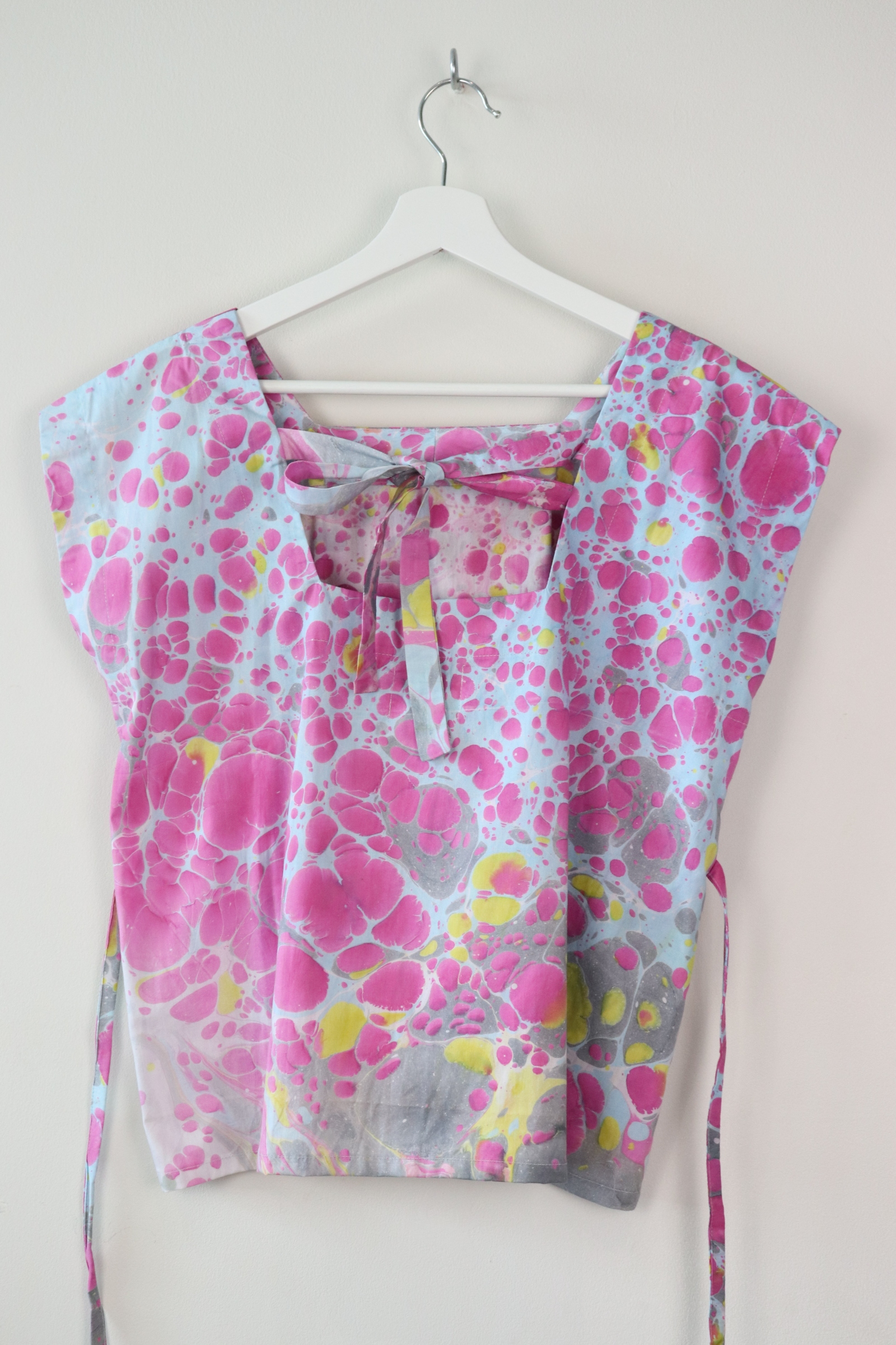 BrunchDate Boxy Batik Top - BeachCrush ( Hand Marbled )