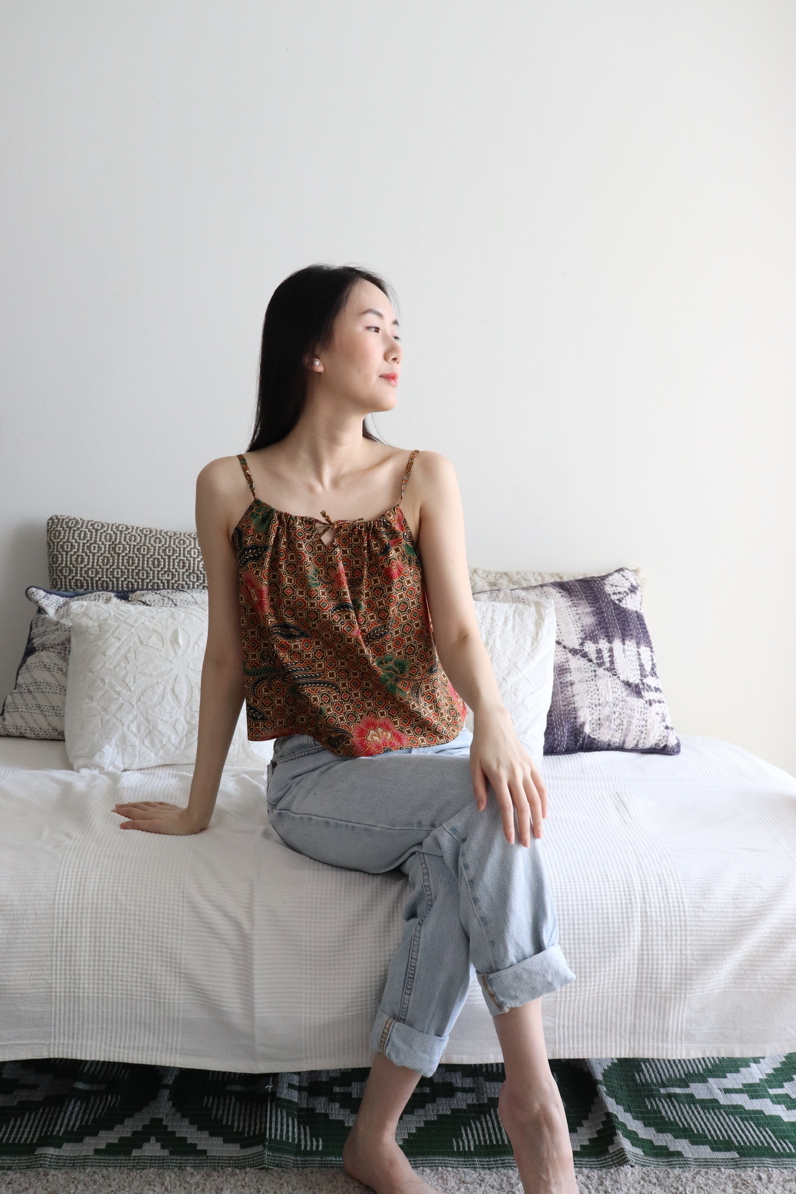 Getaway Batik Top - Pangkor ( Black )