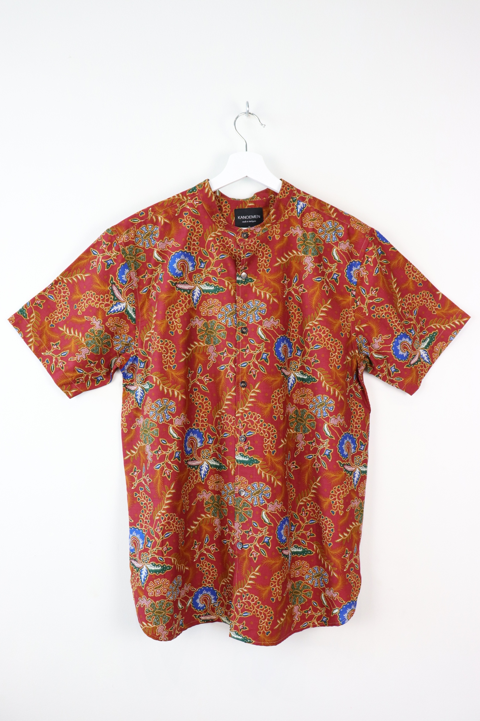 KANOEMEN Stand Collar Batik Shirt - Terry (XL)