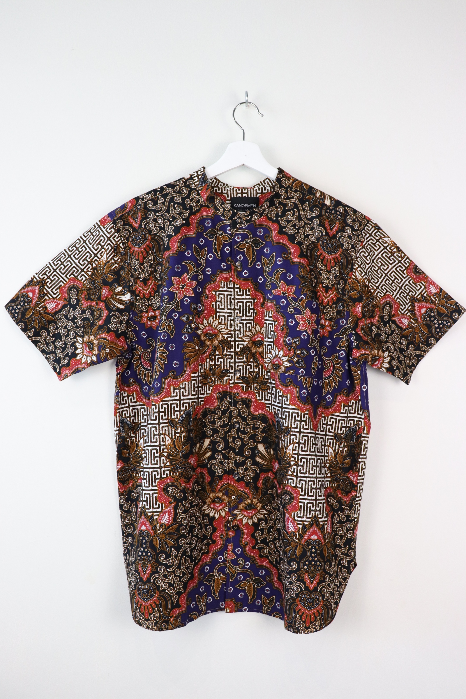 KANOEMEN Stand Collar Batik Shirt - Brooklyn (XL)