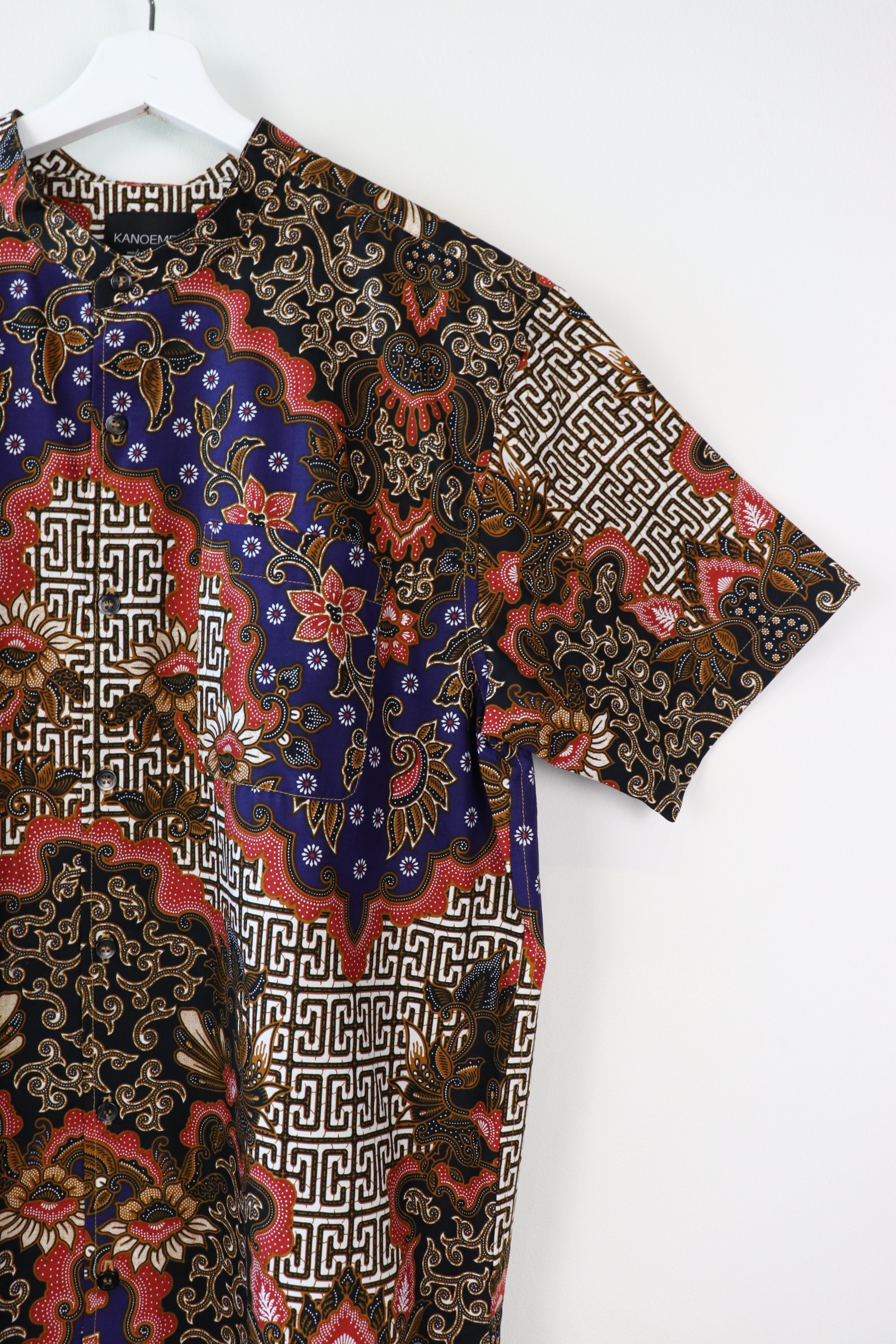 KANOEMEN Stand Collar Batik Shirt - Brooklyn (XL)