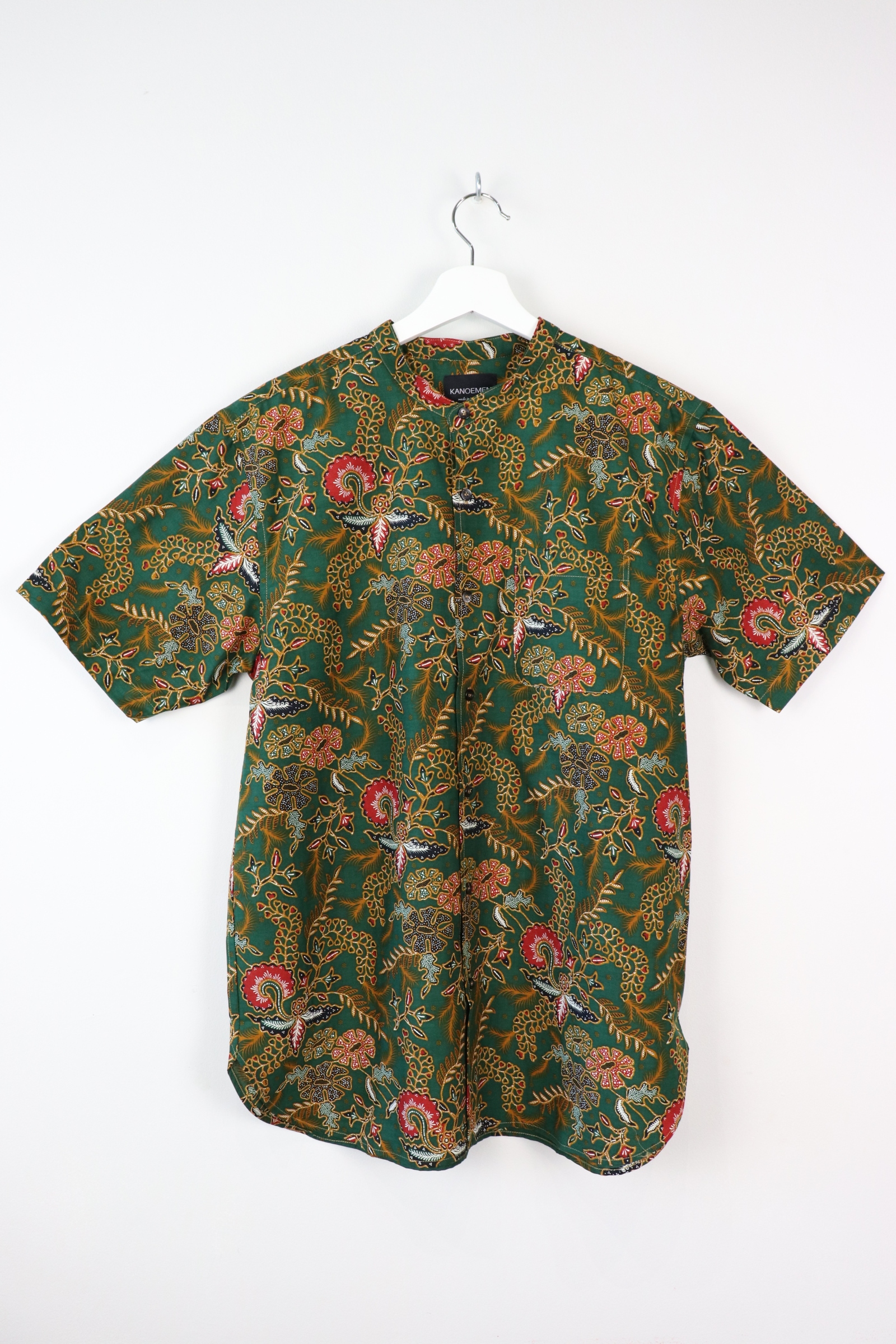 KANOEMEN Stand Collar Batik Shirt - Tignanello (XL)