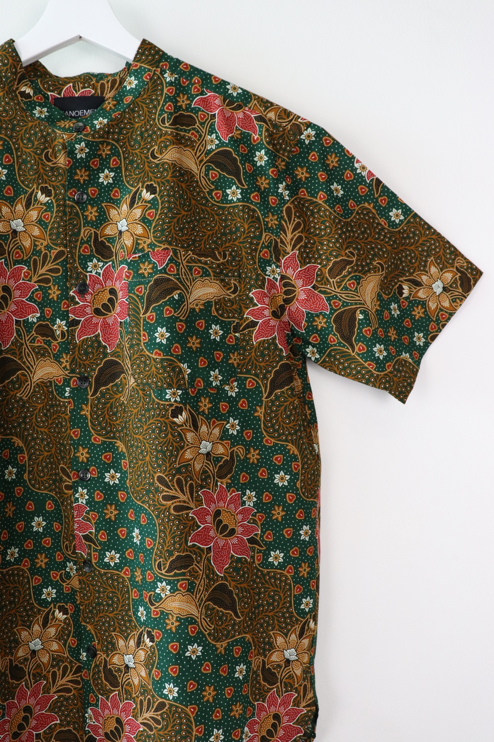 KANOEMEN Stand Collar Batik Shirt - Ciroc (M)