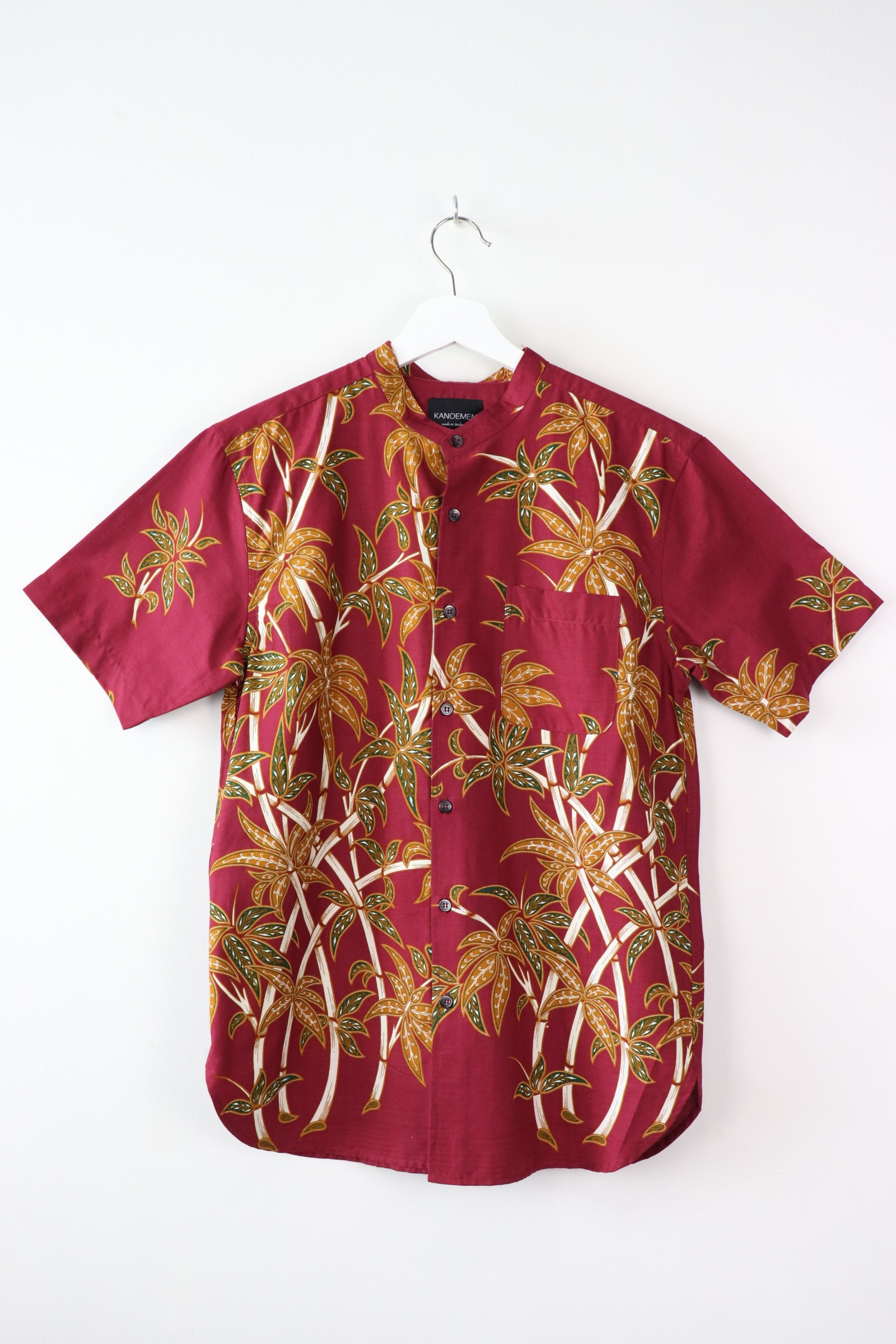 KANOEMEN Stand Collar Batik Shirt - Chivas (M)