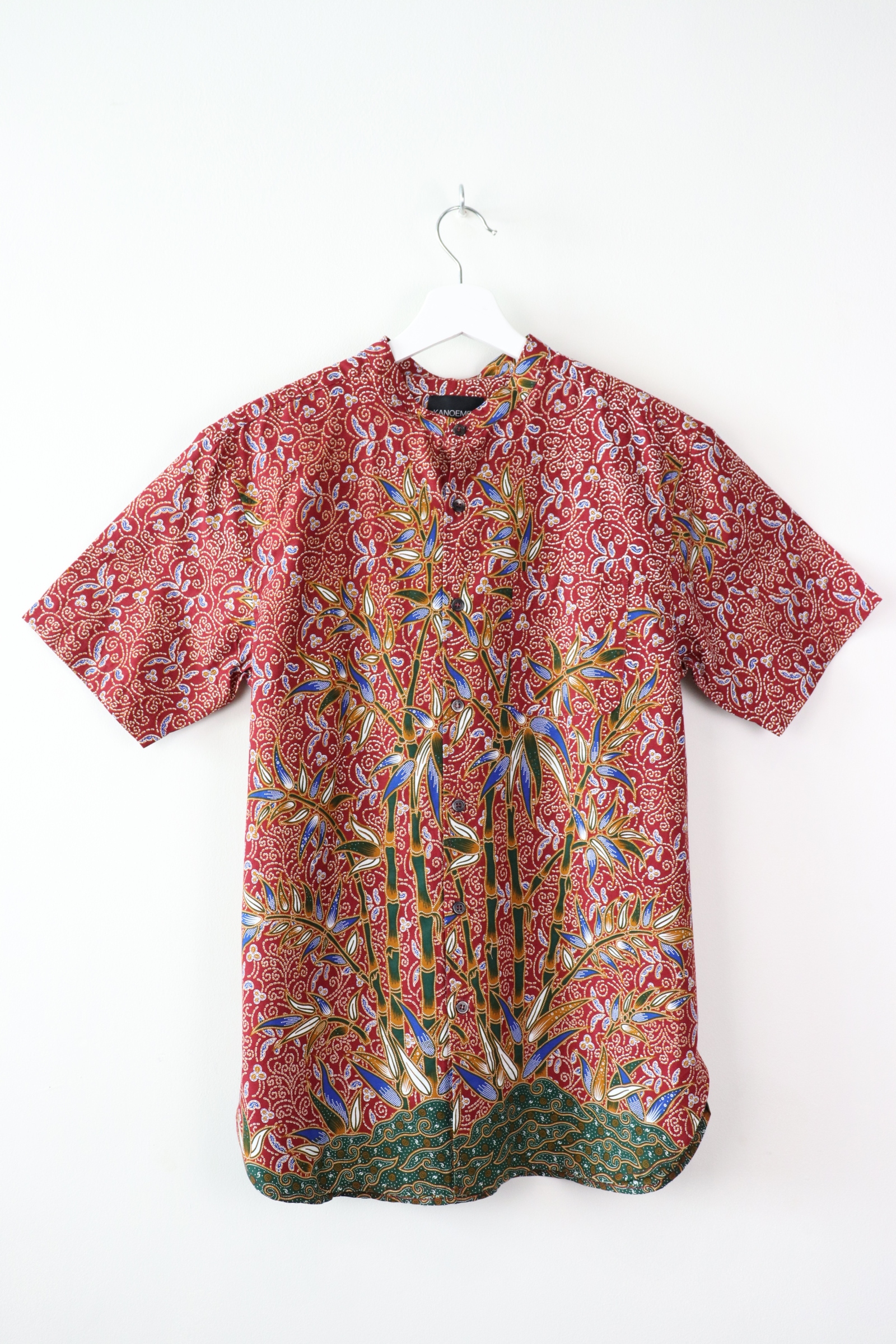 KANOEMEN Stand Collar Batik Shirt - Regal (M)