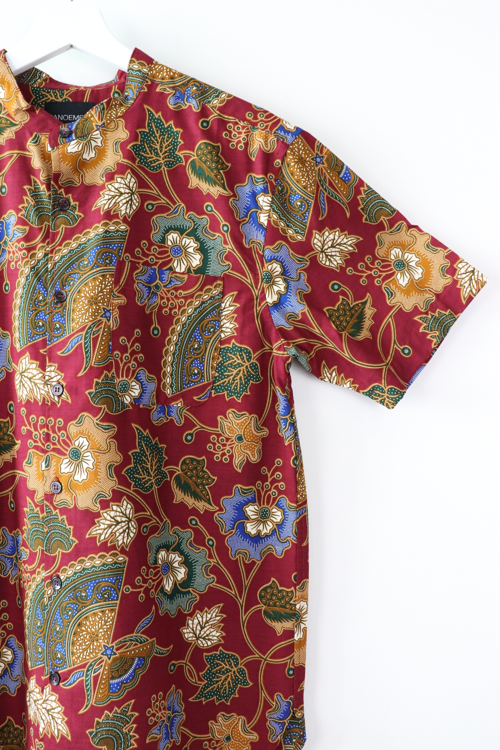 KANOEMEN Stand Collar Batik Shirt - Absolut (M)