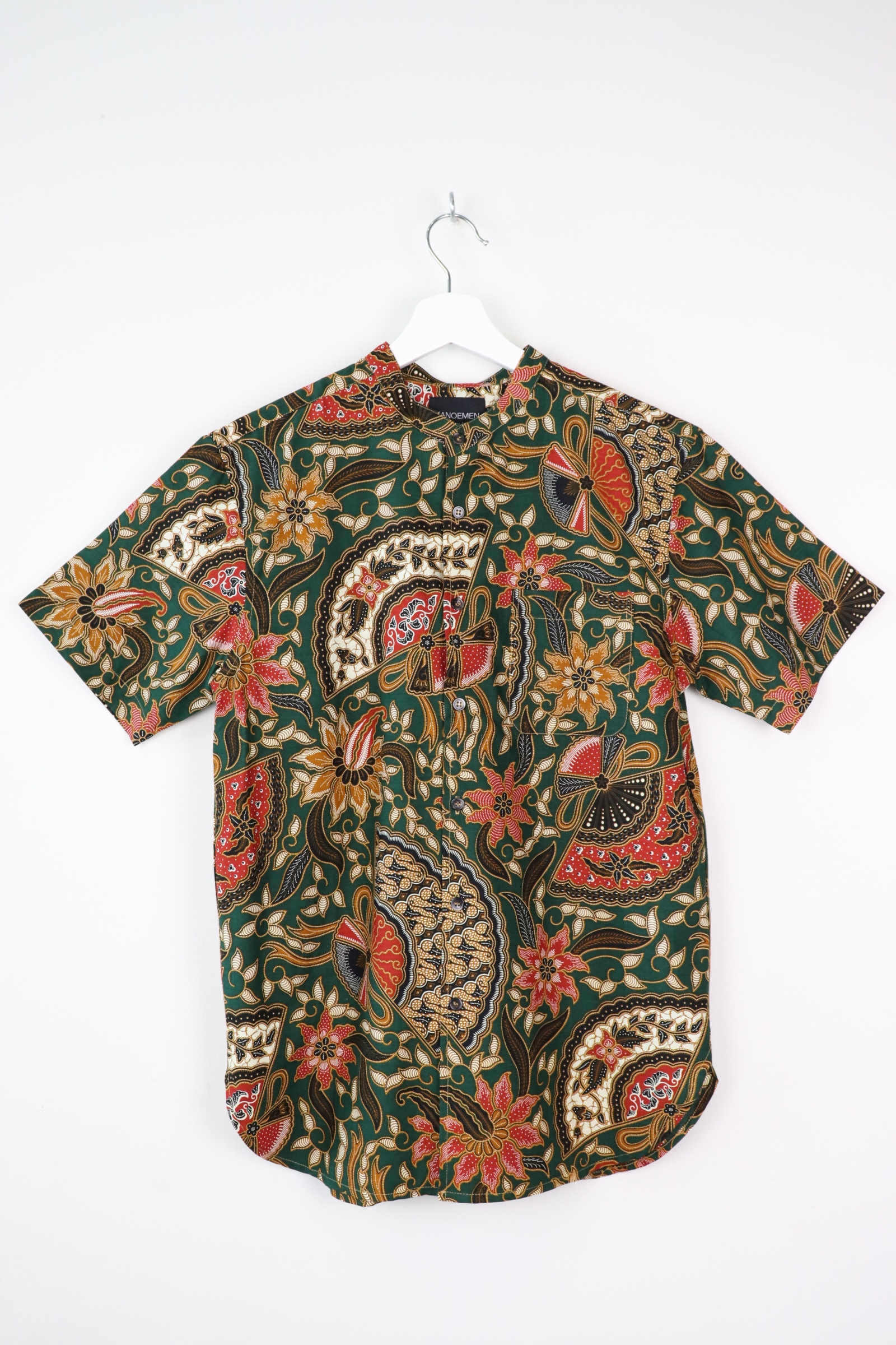 KANOEMEN Stand Collar Batik Shirt - Vermouth (S)