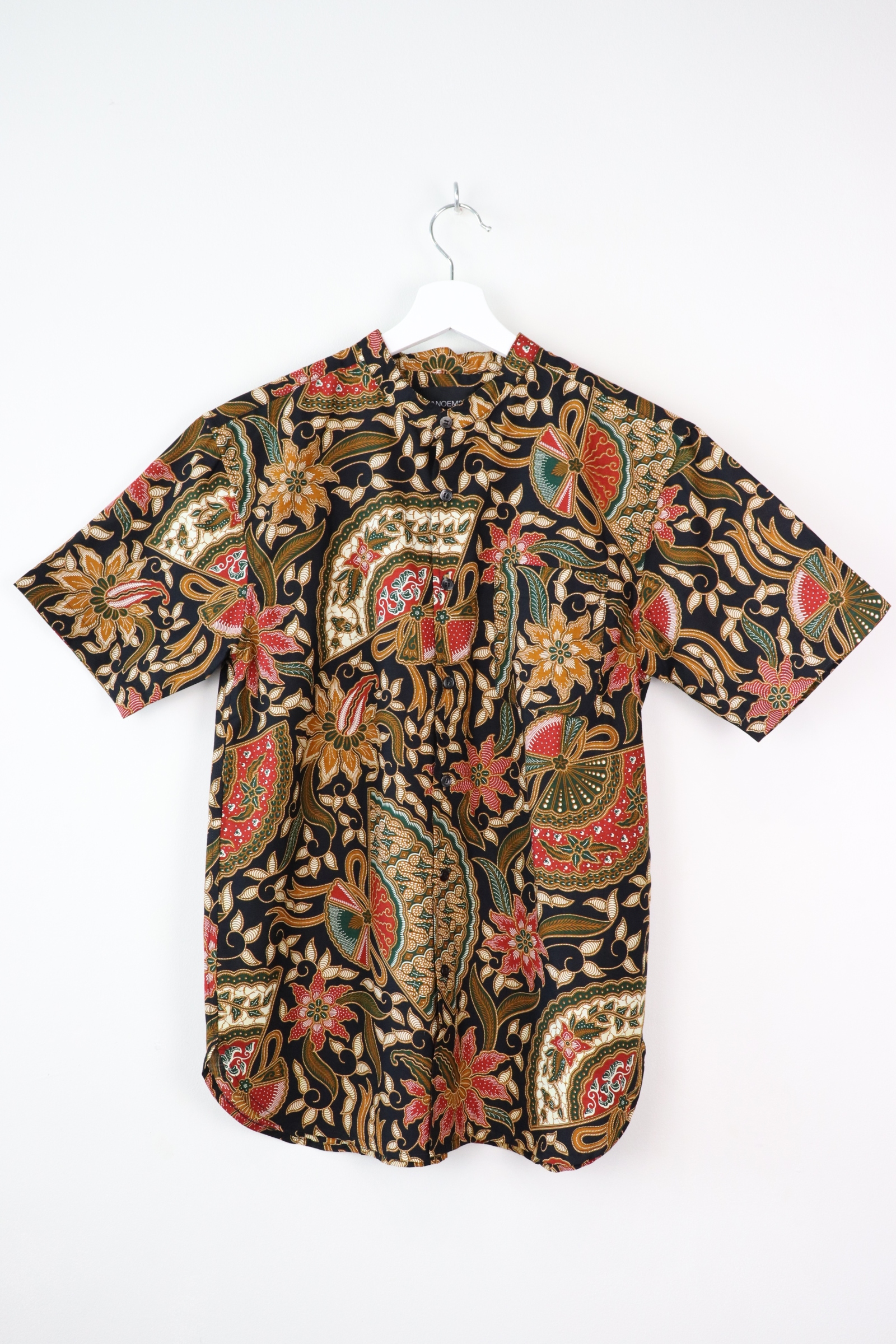 KANOEMEN Stand Collar Batik Shirt - Tonic (S)