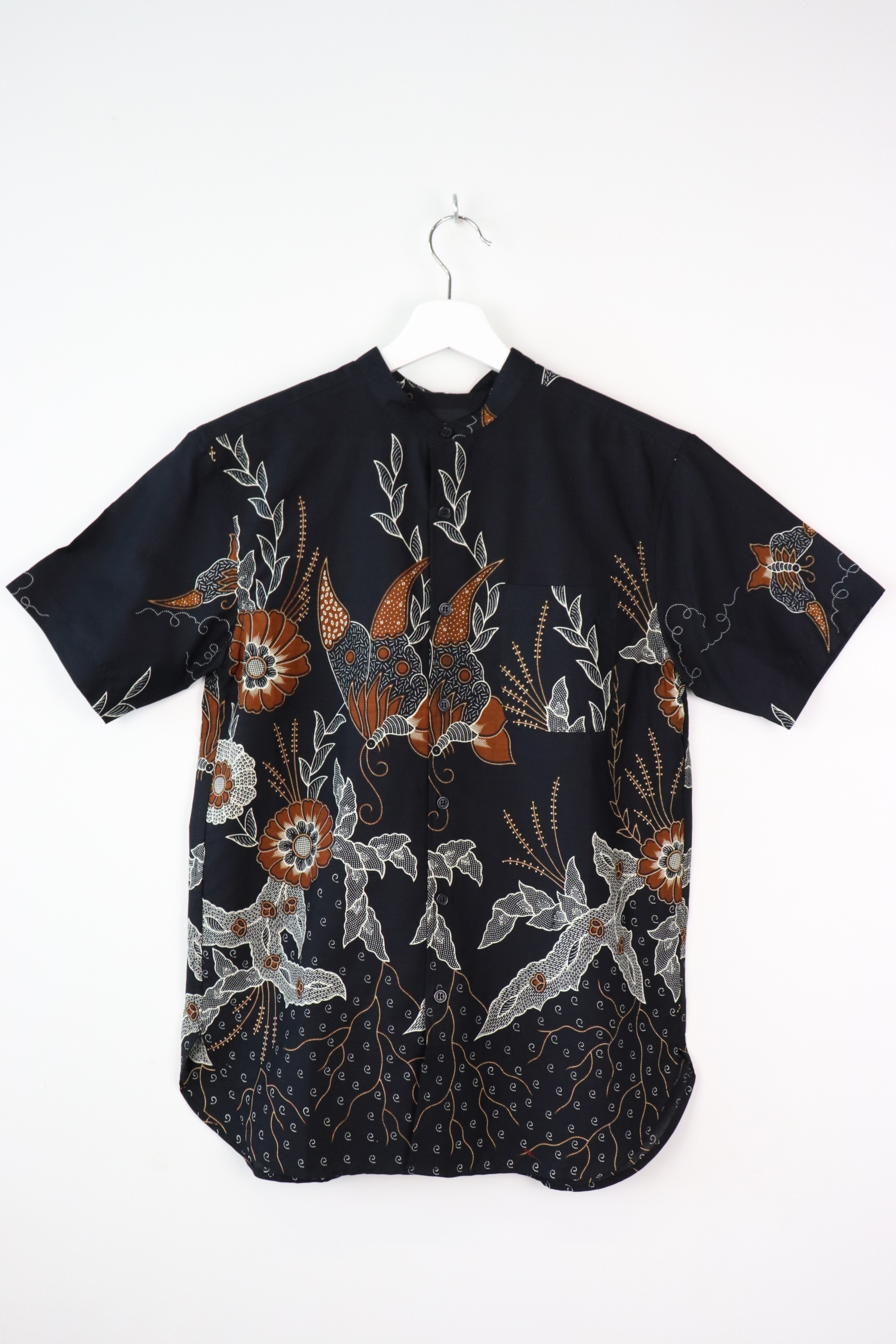 KANOEMEN Stand Collar Batik Shirt - Spritz (S)