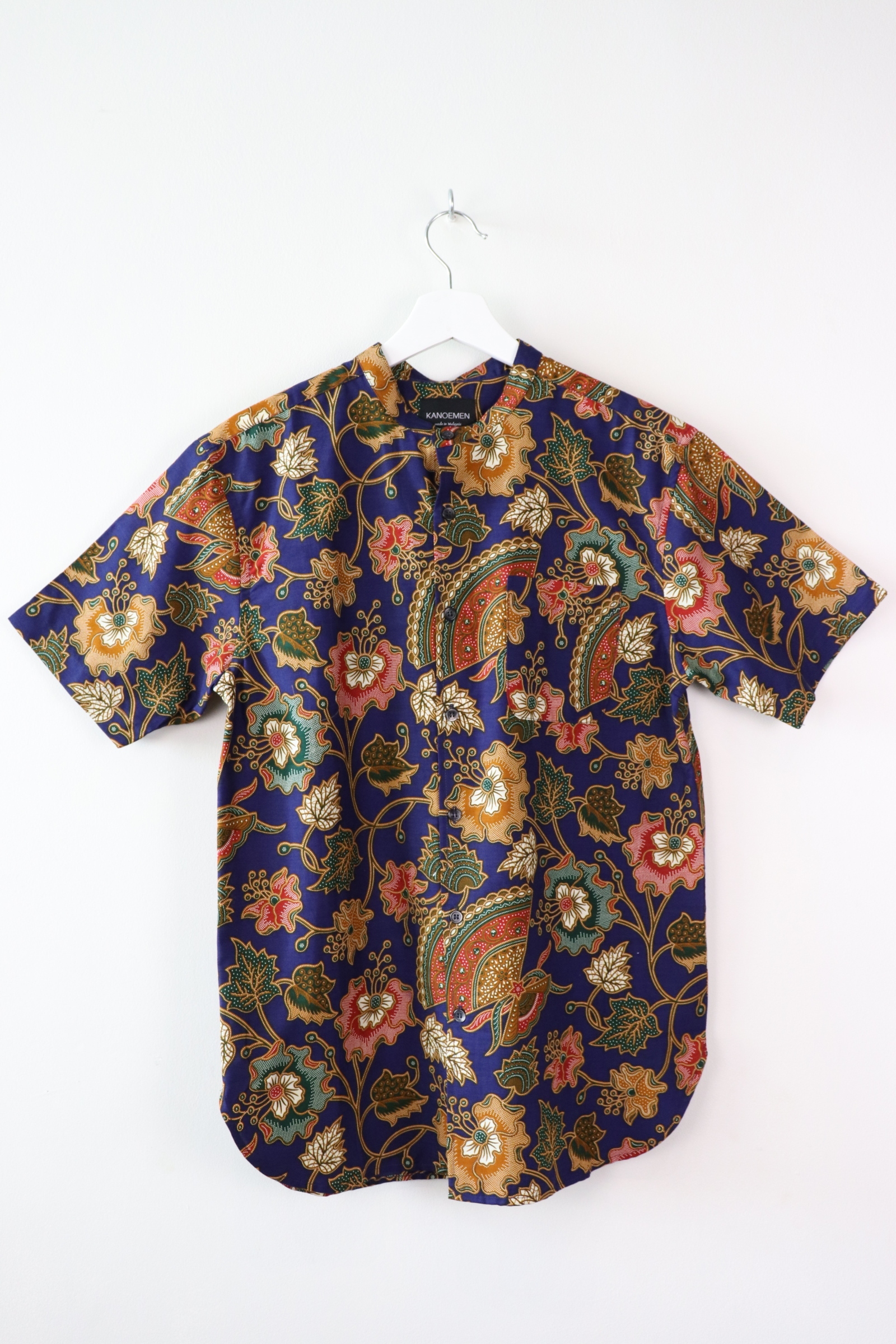 KANOEMEN Stand Collar Batik Shirt - Hennessy (M)