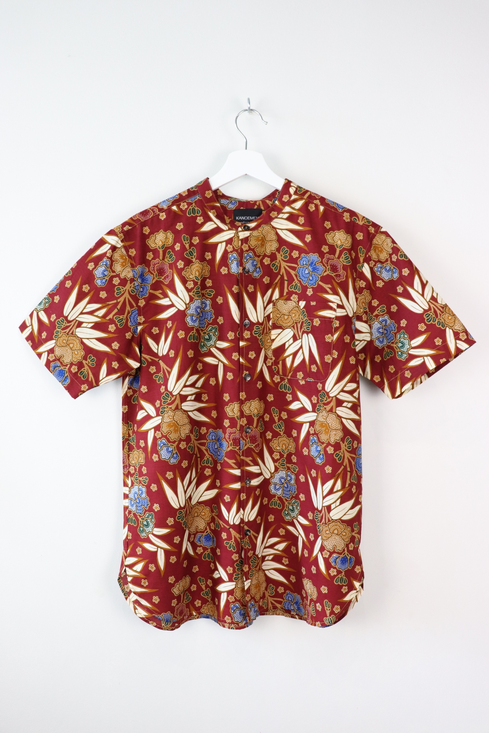 KANOEMEN Stand Collar Batik Shirt - Marchesi Antinori (L)