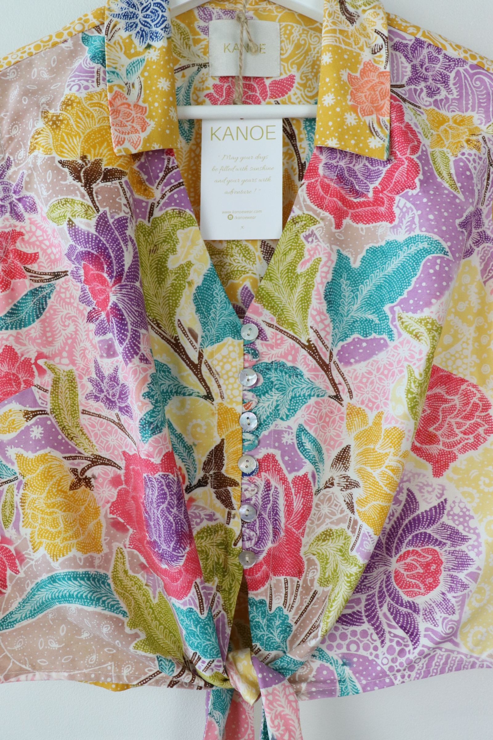Candy Sleeveless Vintage Top - Gemma ( Handstamped Batik )