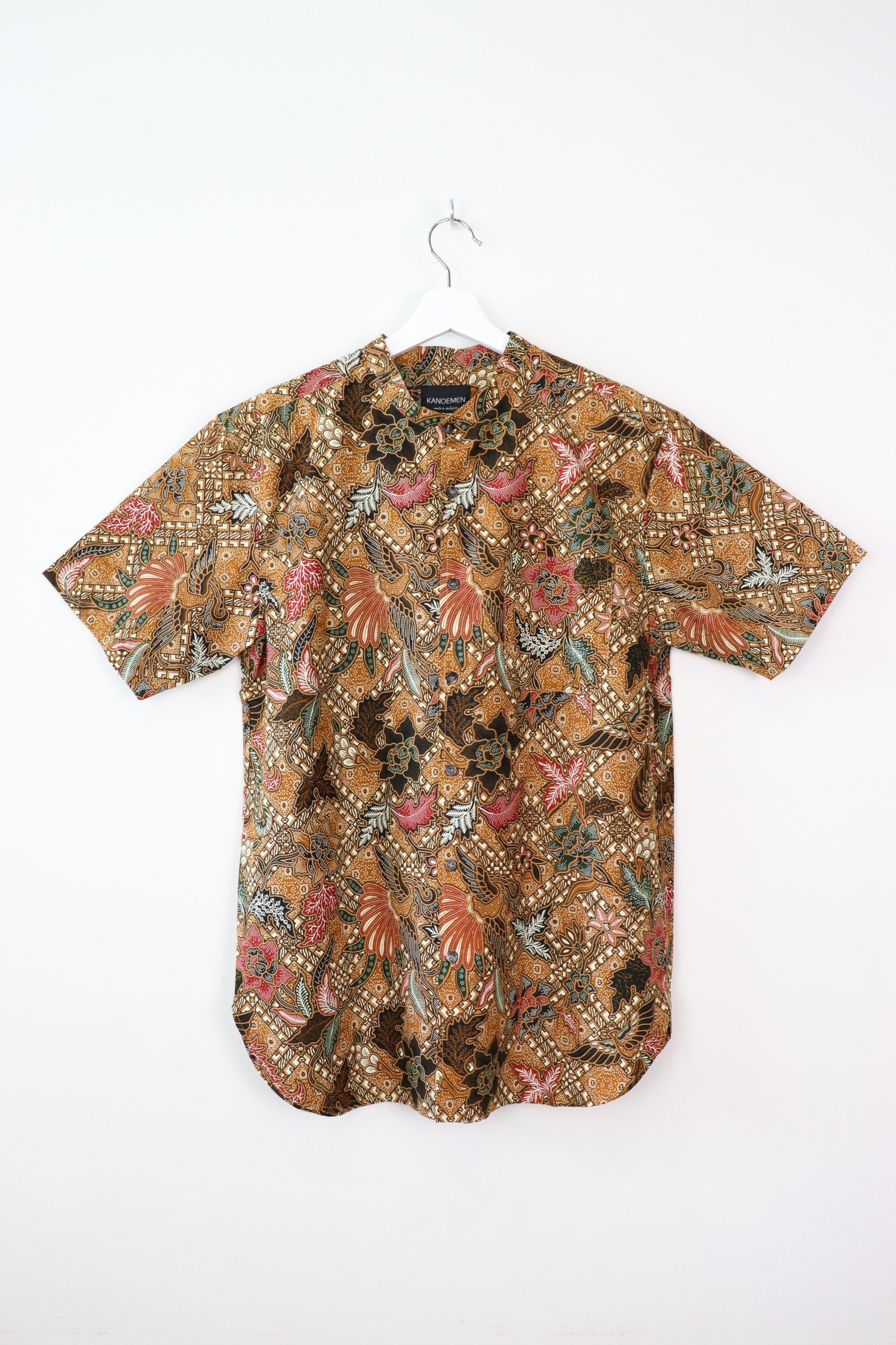 KANOEMEN Stand Collar Batik Shirt -  Nolet (L)