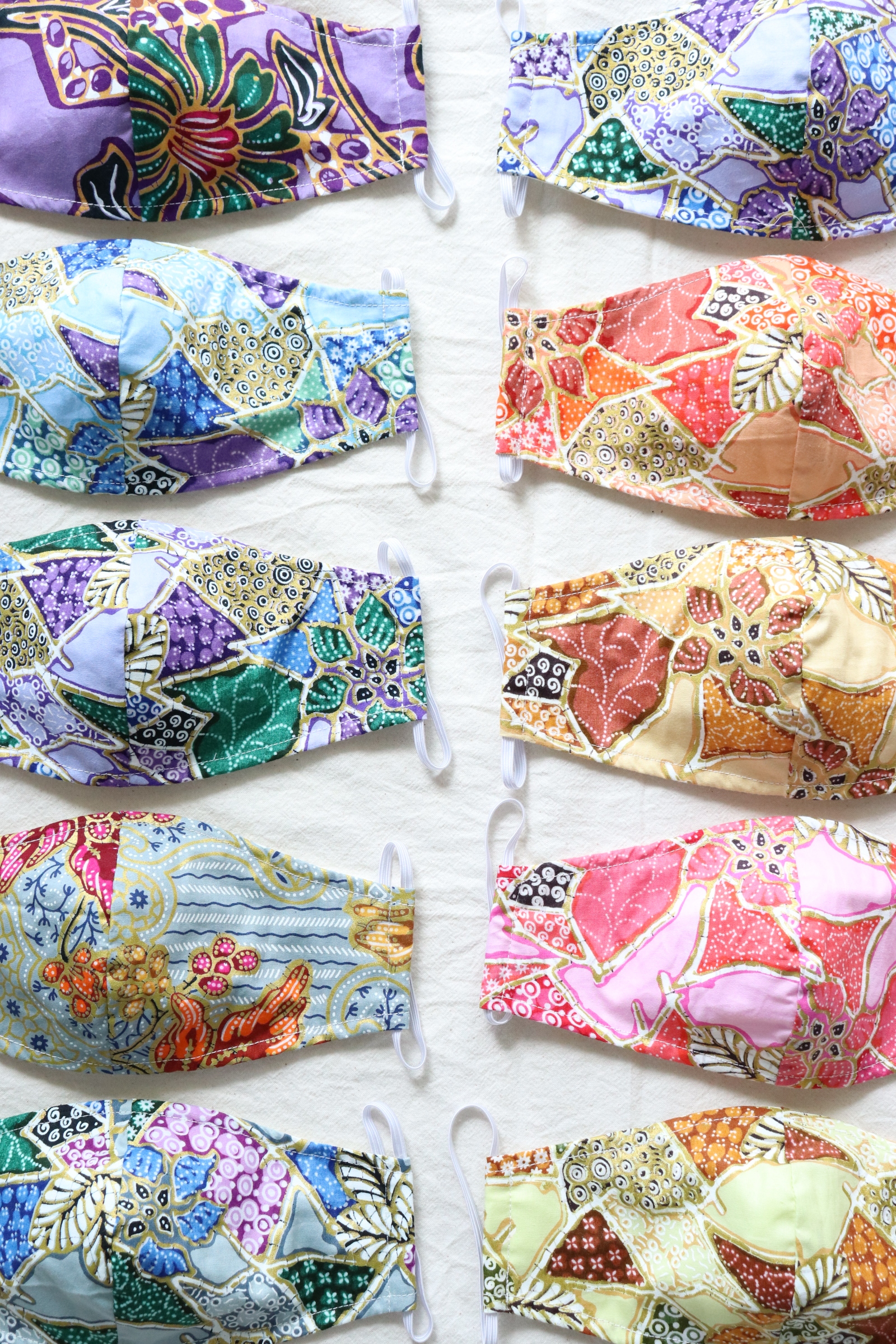 Goldline Batik Mask - Matching Puteri Dress