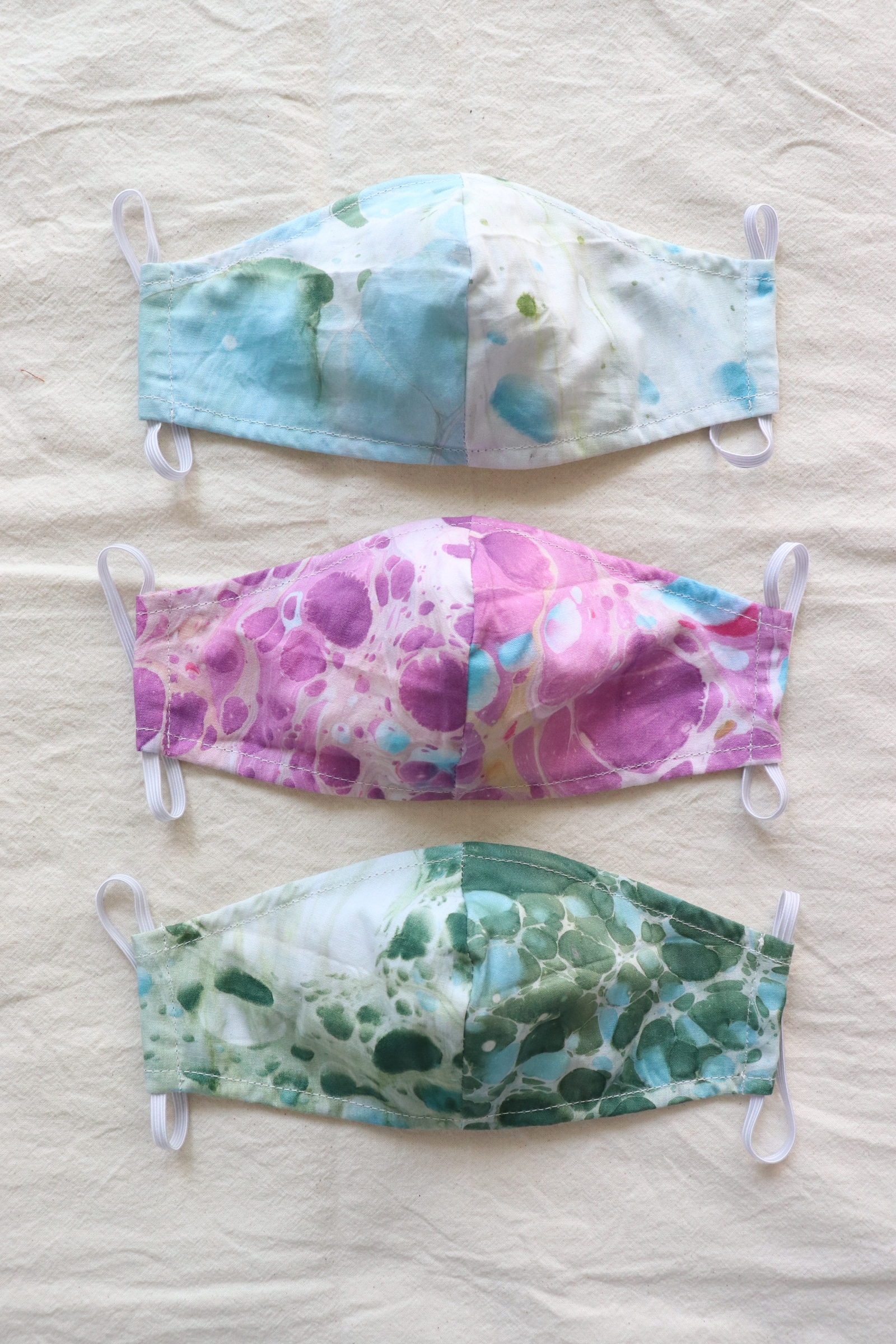 HandMarbled Batik Mask - Taylor (S)