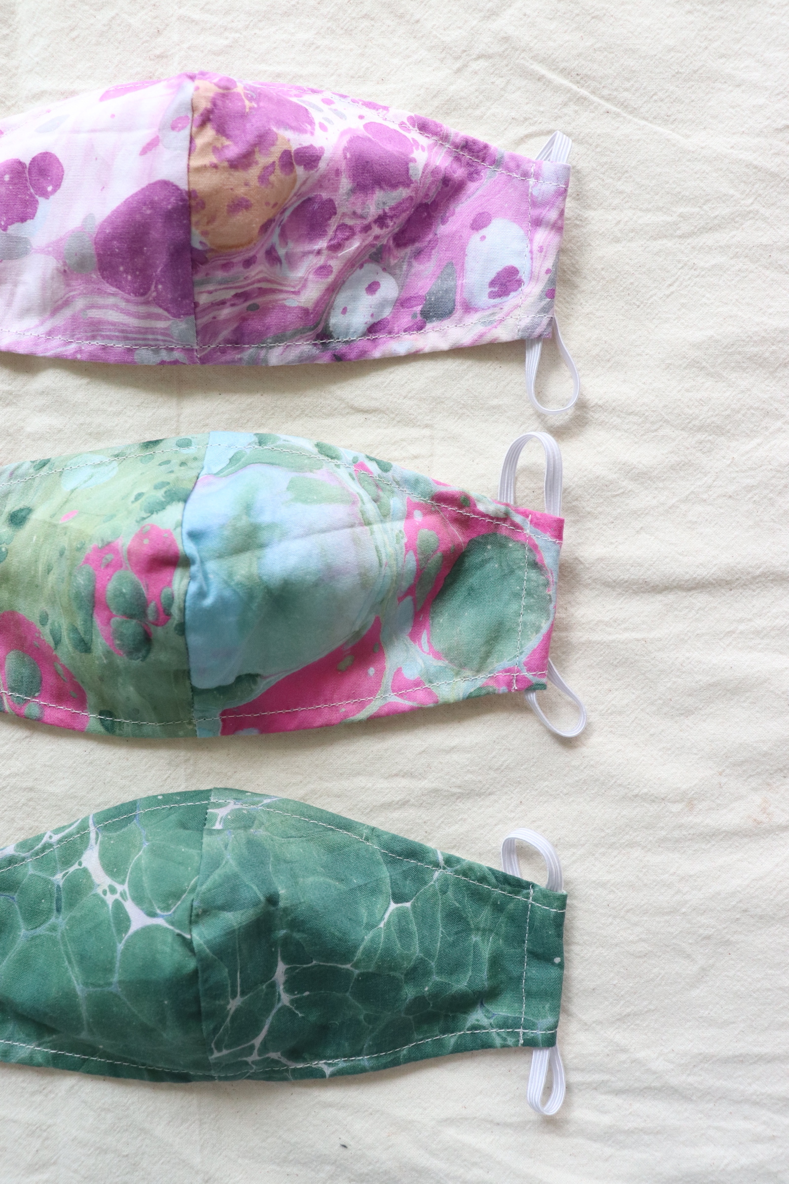 HandMarbled Batik Mask - Katy (S)
