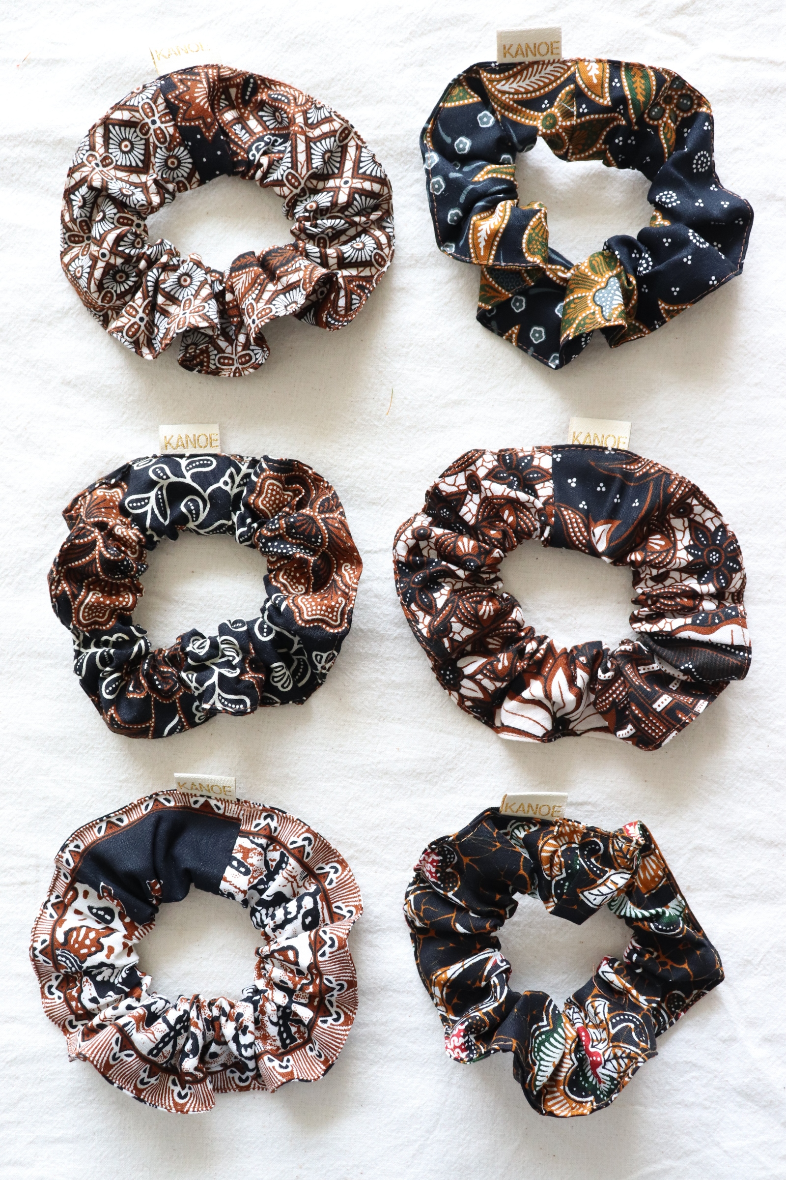 Batik Scrunchies [Set of 6] - Coco