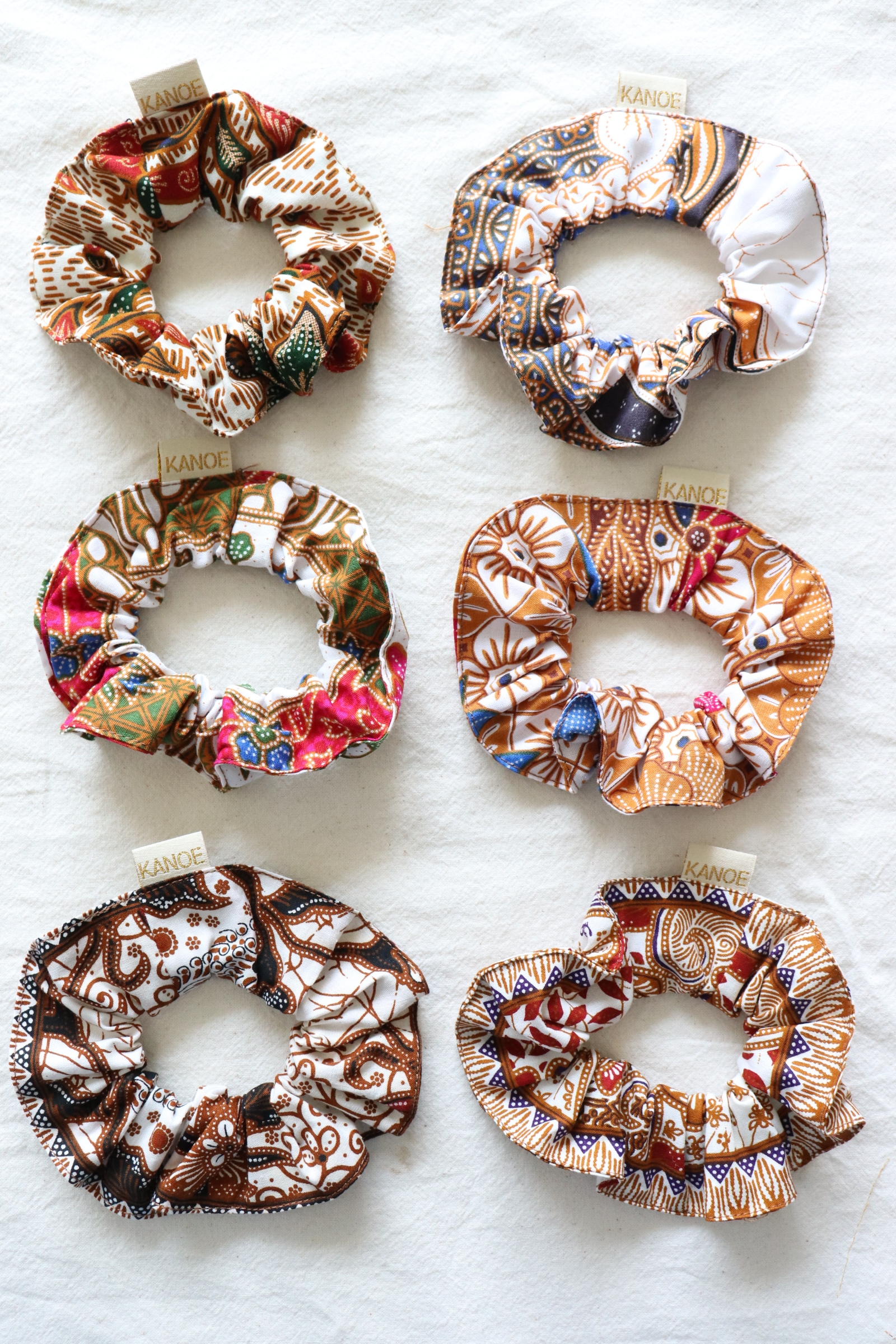 Batik Scrunchies [Set of 6] - Heaven Berry