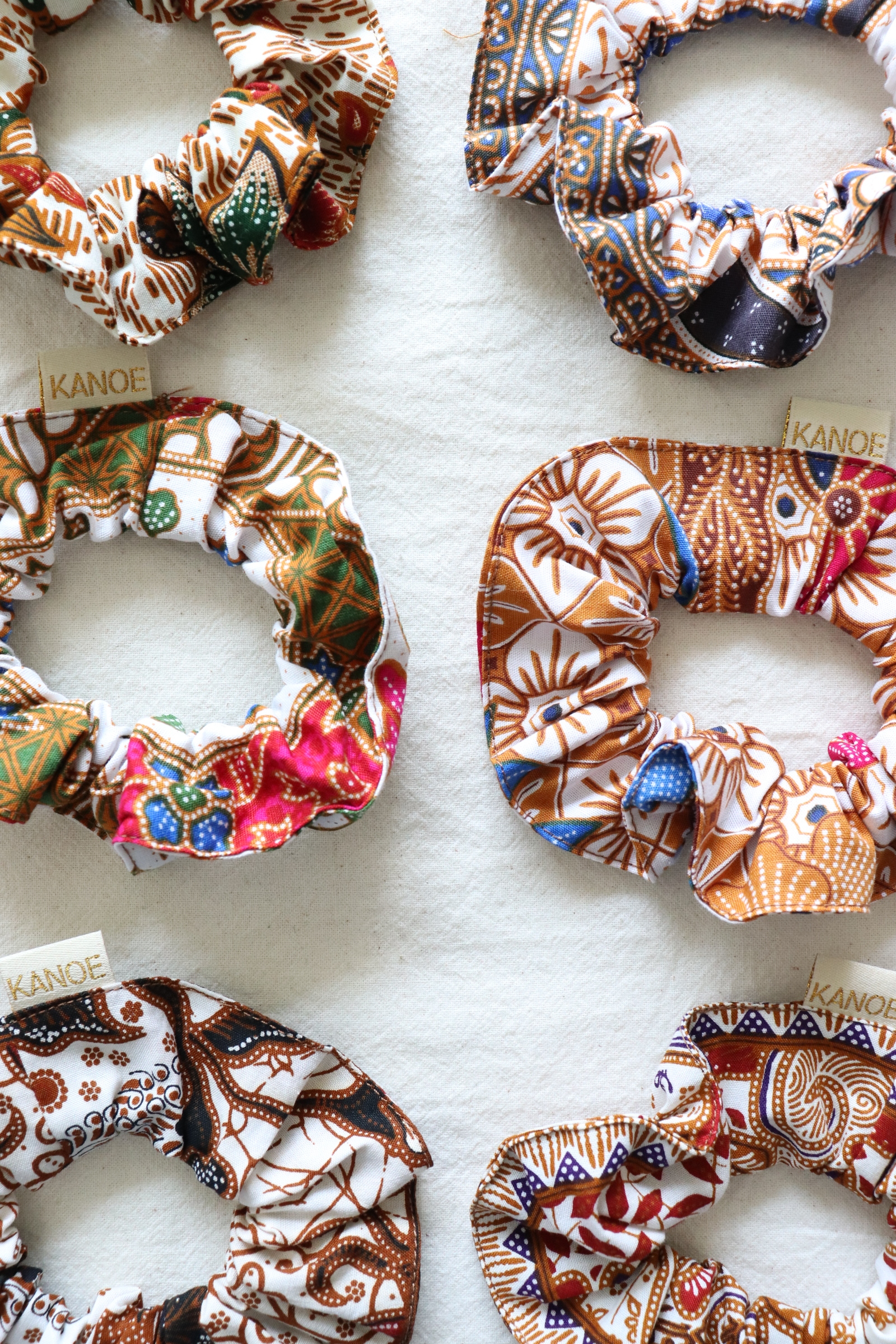 Batik Scrunchies [Set of 6] - Heaven Berry