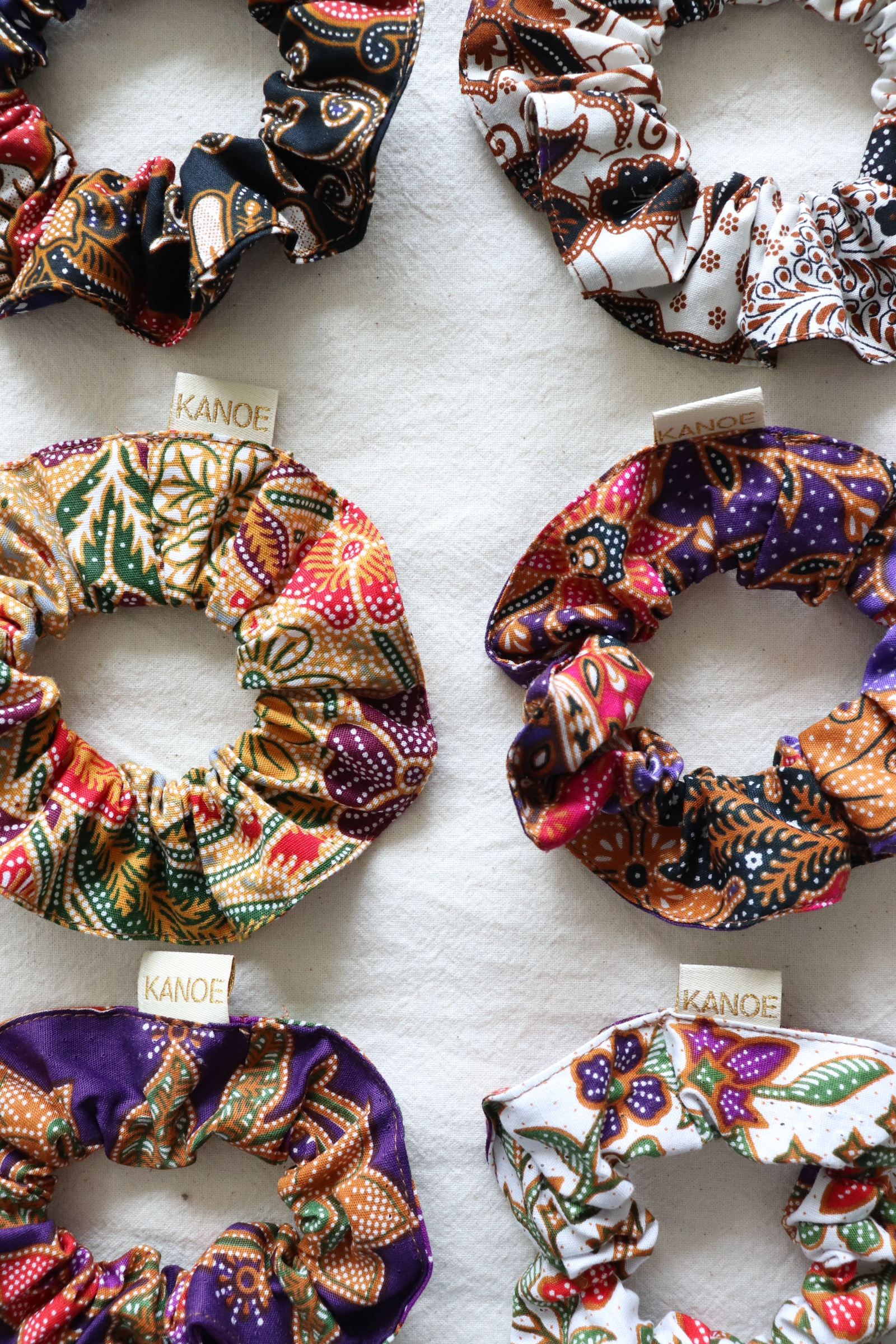 Batik Scrunchies [Set of 6] - Blueberry