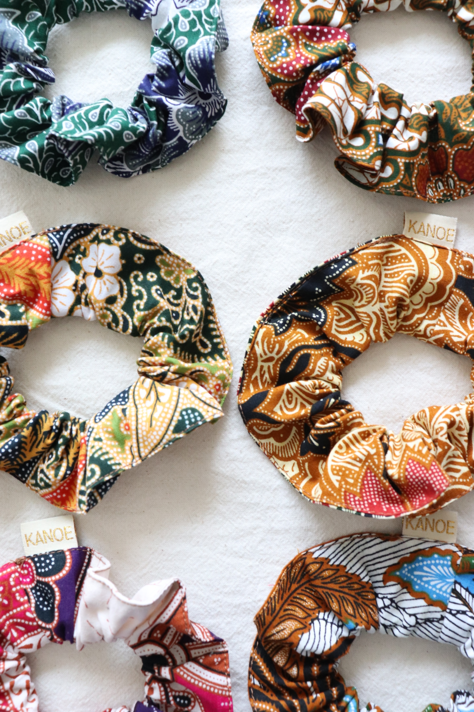 Batik Scrunchies [Set of 6] - Forest Glam