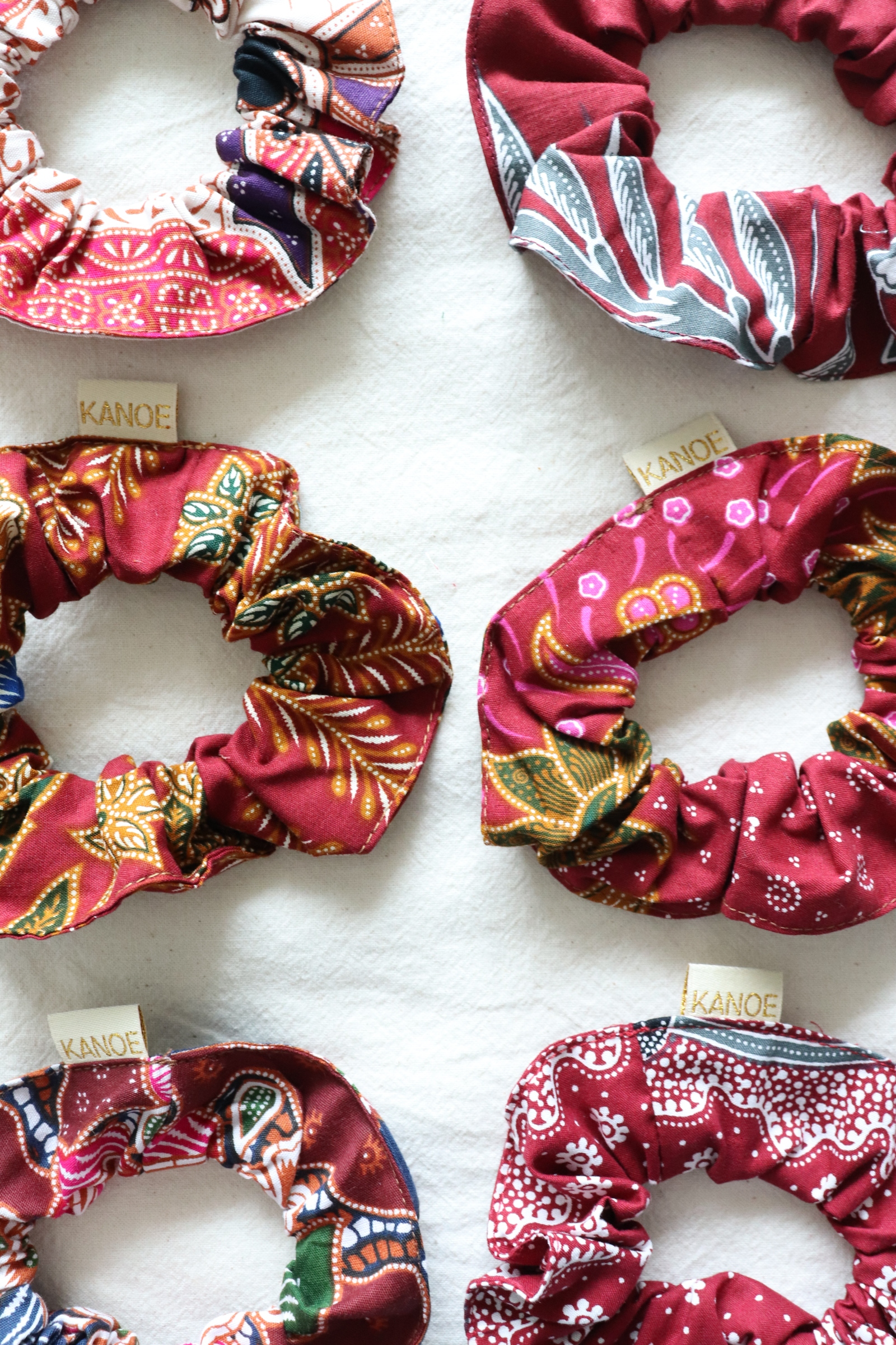 Batik Scrunchies [Set of 6] - Apple Pie